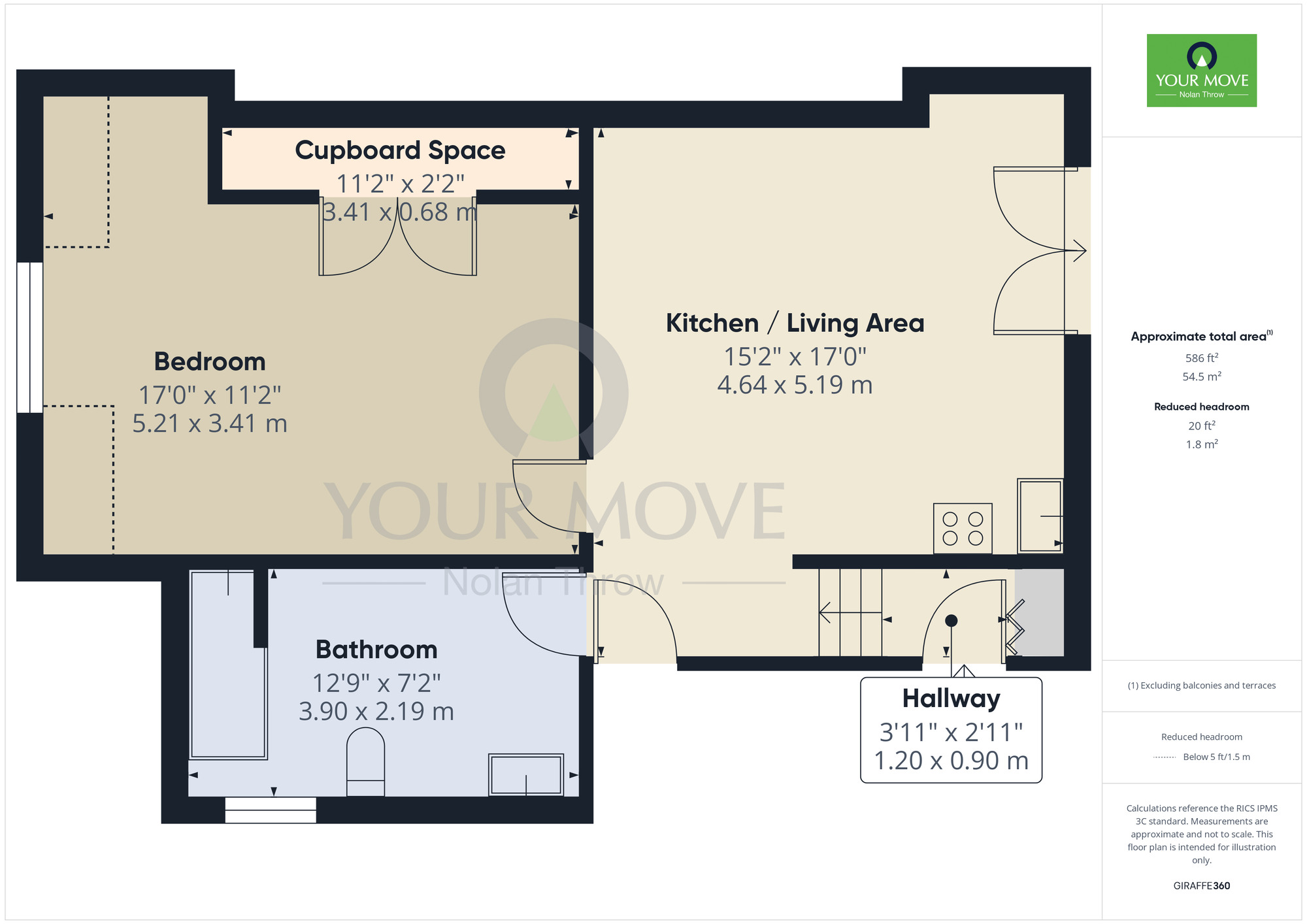 Floorplan of 1 bedroom  Flat to rent, The Drive, Northampton, Northamptonshire, NN1