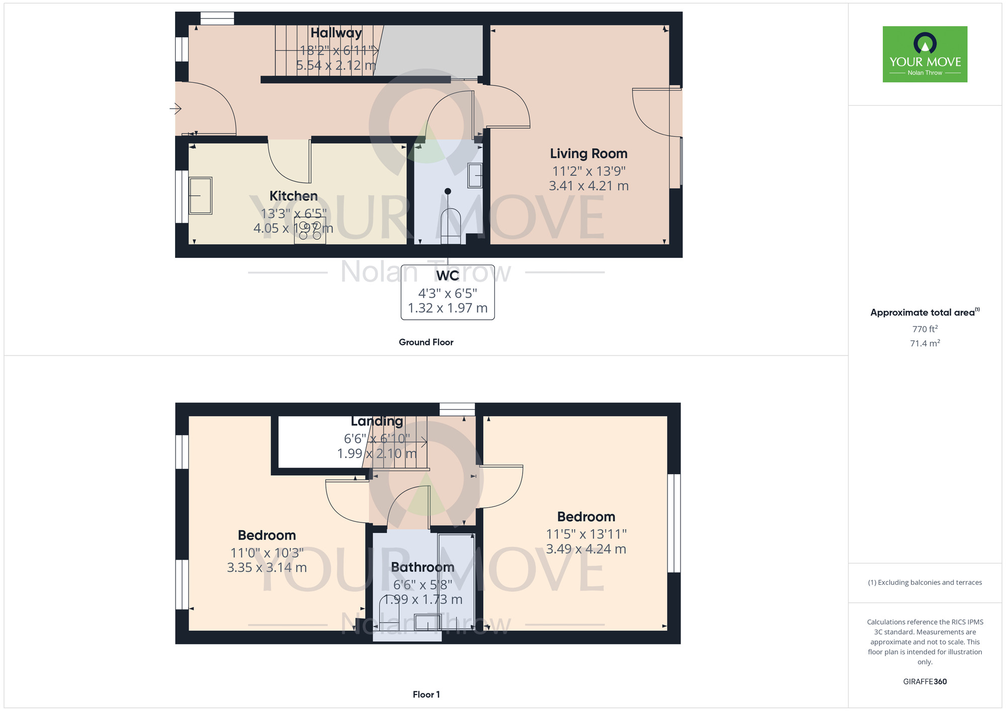 Floorplan of 2 bedroom End Terrace House for sale, Booth Park, Boothville, Northamptonshire, NN3
