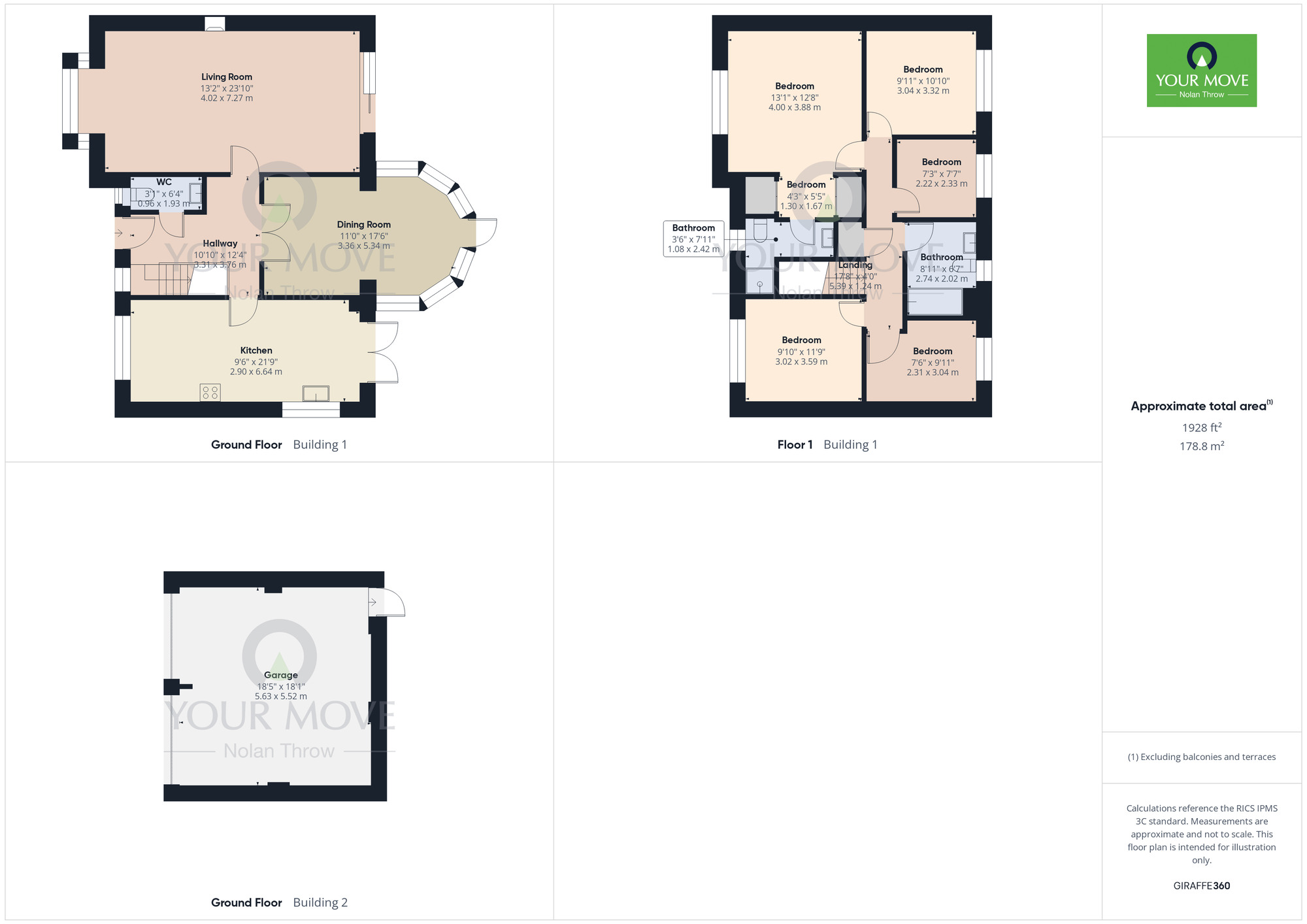 Floorplan of 5 bedroom Detached House for sale, Tanfield Lane, Northampton, Northamptonshire, NN1