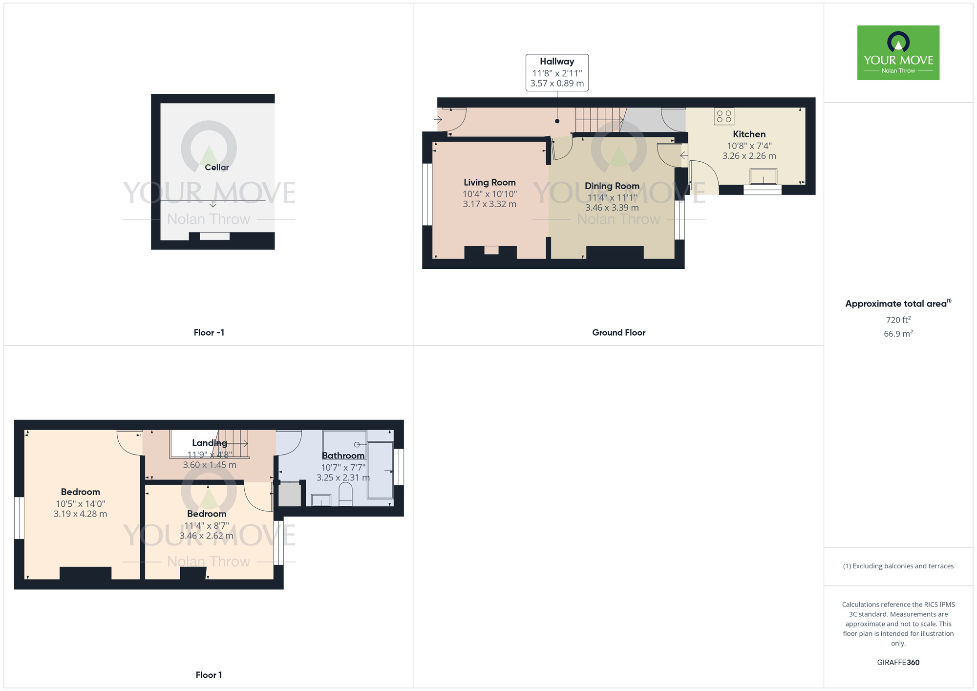 Floorplan of 2 bedroom Mid Terrace House for sale, Collins Street, Abington, Northampton, Northamptonshire, NN1