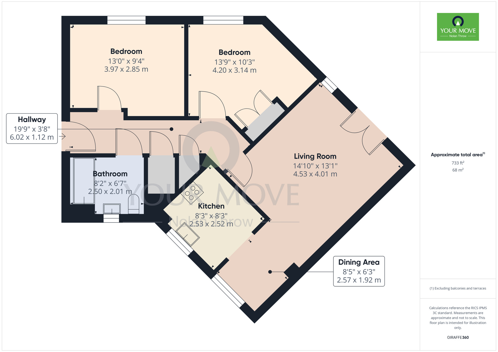 Floorplan of 2 bedroom  Flat for sale, High Street, Upton, Northamptonshire, NN5