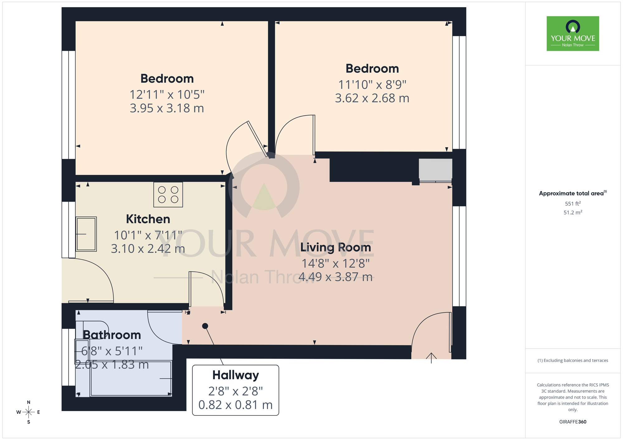 Floorplan of 2 bedroom  Flat to rent, East Street, Northampton, Northamptonshire, NN1