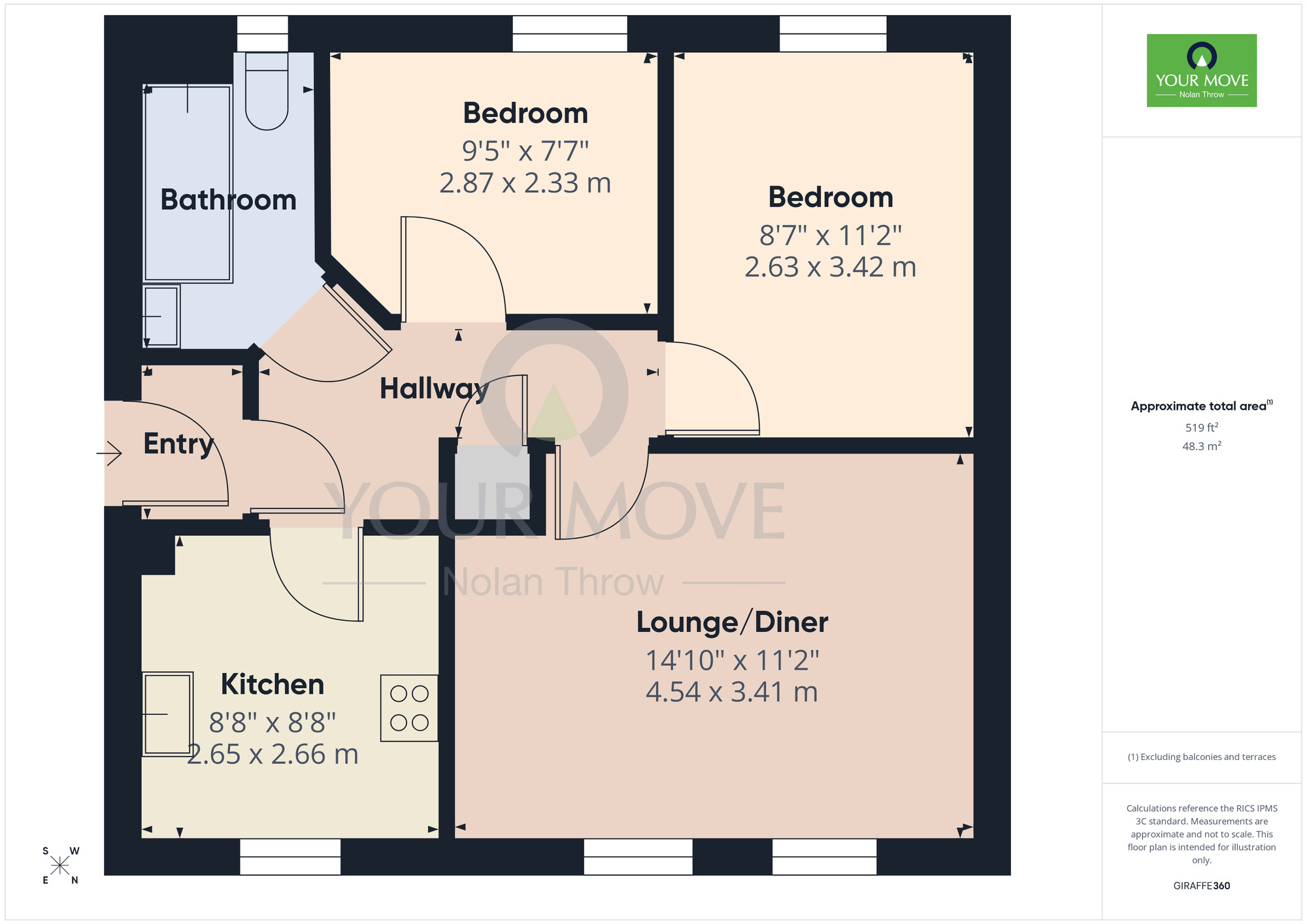 Floorplan of 2 bedroom Flat for sale, Newport Pagnell Road, Wootton, Northampton, NN4