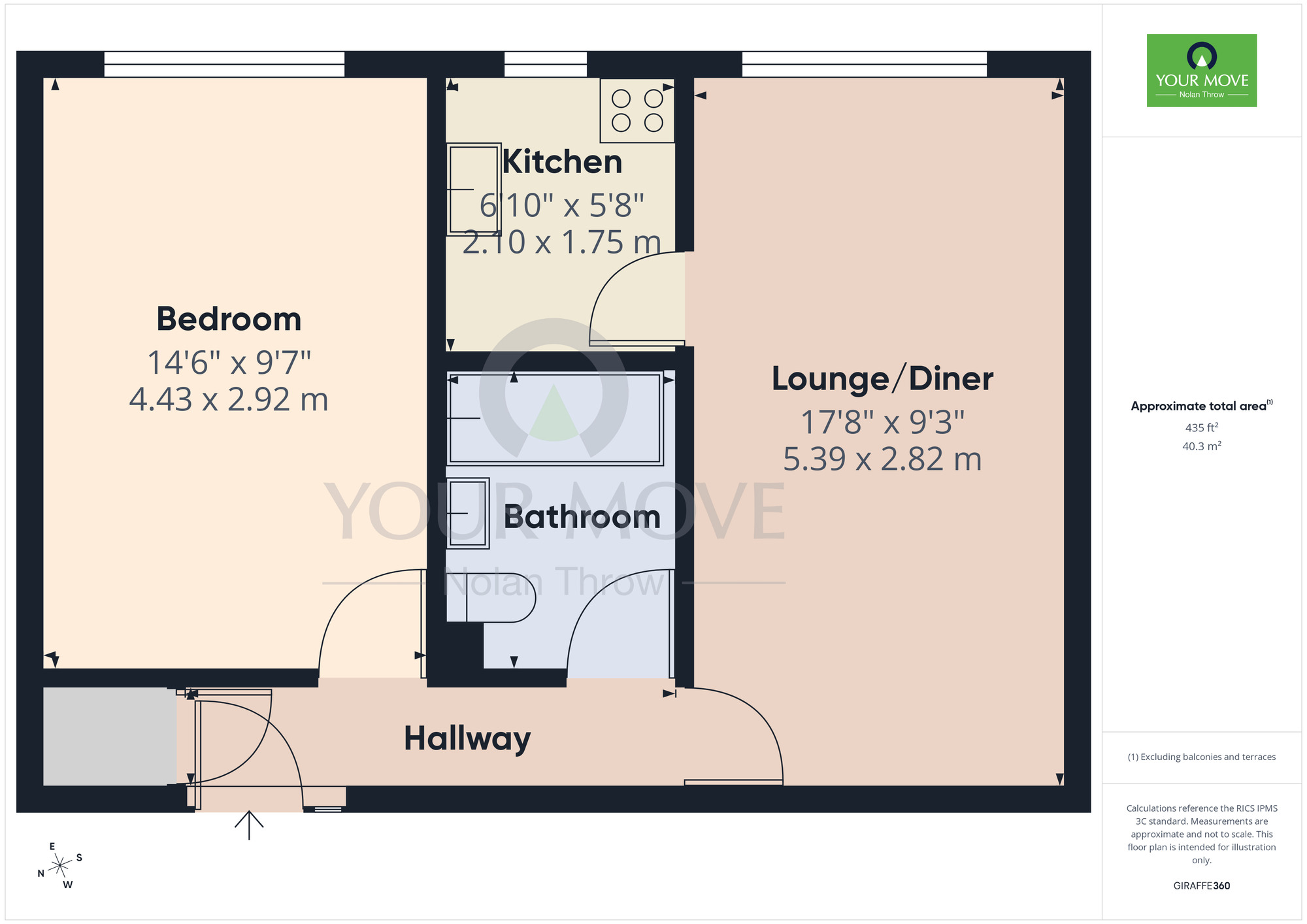 Floorplan of 1 bedroom Flat for sale, Cyril Street, Northampton, NN1