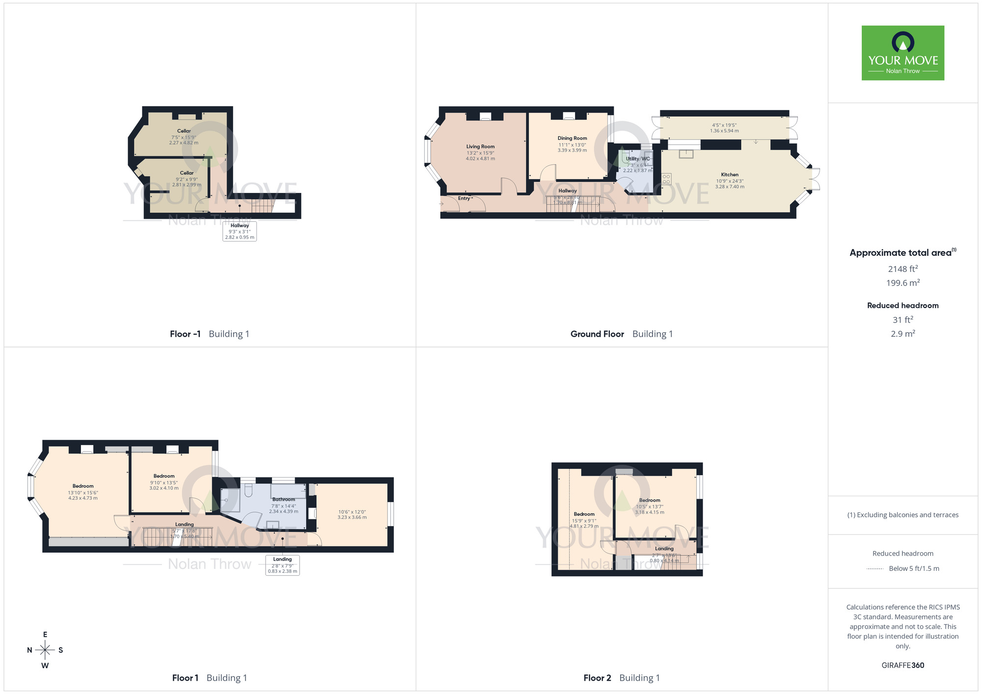 Floorplan of 5 bedroom Mid Terrace House for sale, Abington Avenue, Abington, Northampton, Northamptonshire, NN1