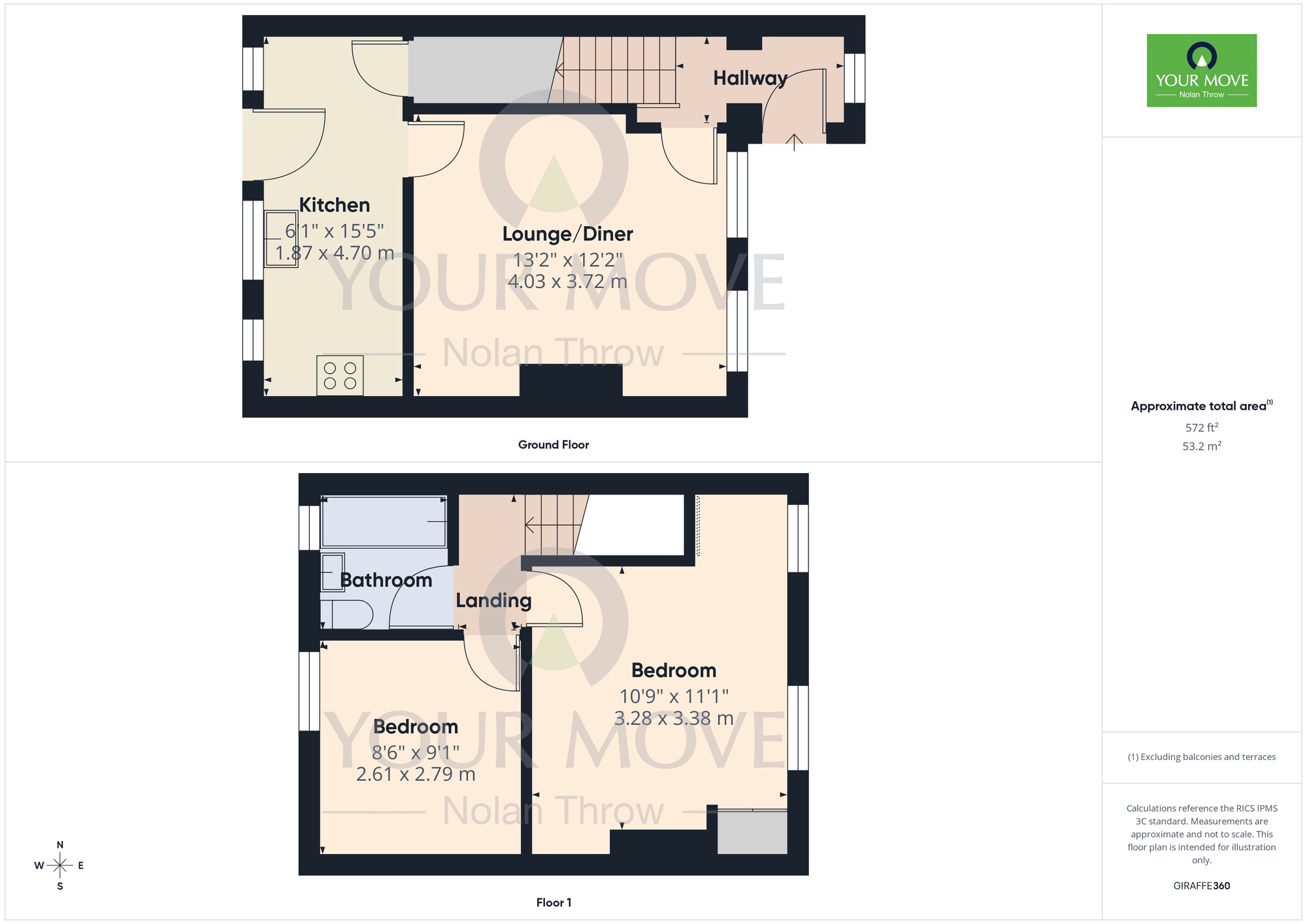 Floorplan of 2 bedroom End Terrace House to rent, Danefield Road, Abington, Northampton, NN3