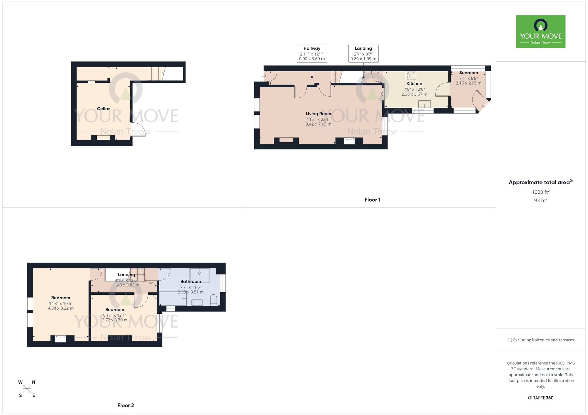 Floorplan of 2 bedroom Mid Terrace House for sale, Henry Street, Abington, Northampton, Northamptonshire, NN1