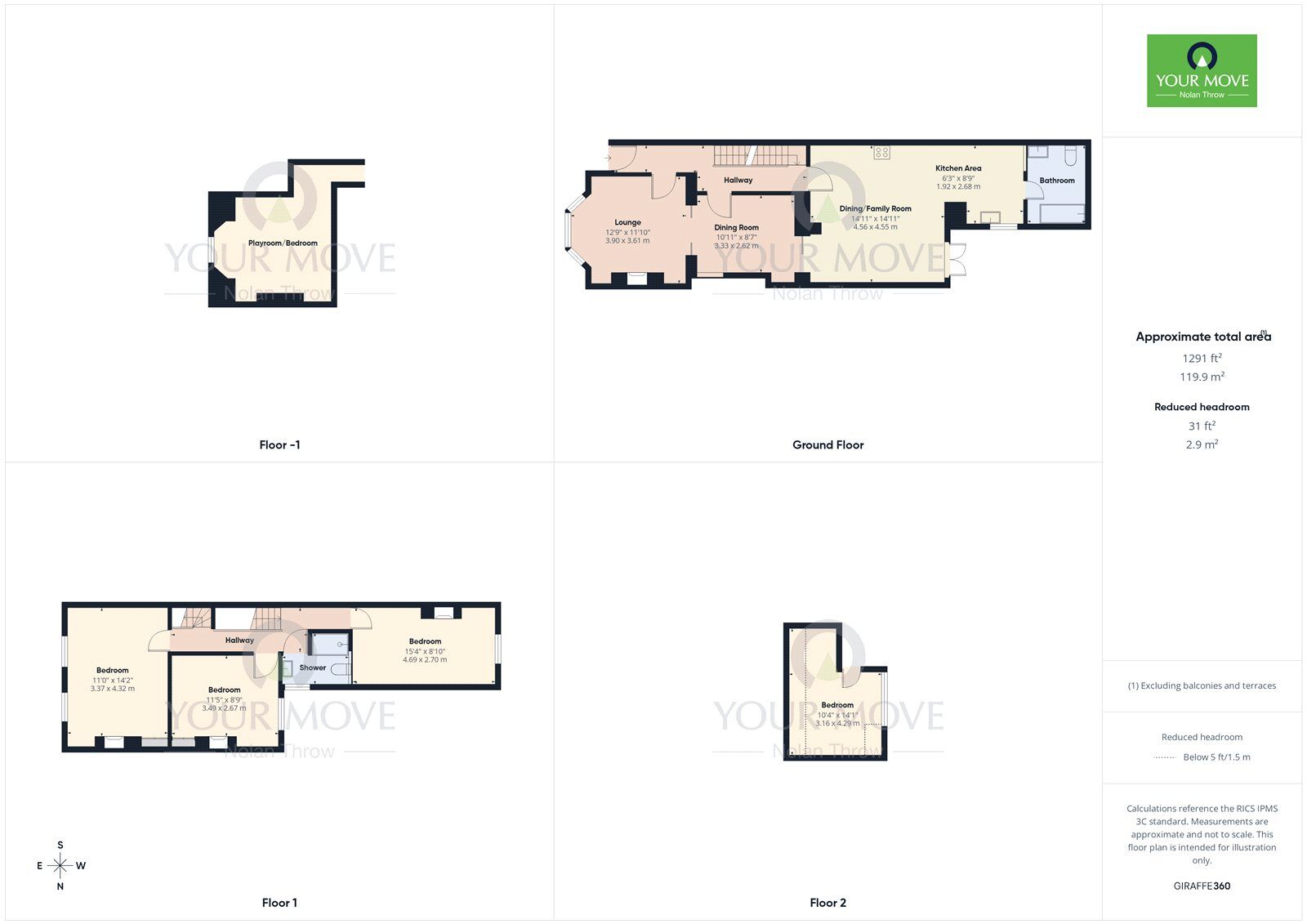 Floorplan of 5 bedroom Mid Terrace House for sale, Bostock Avenue, Abington, Northampton, NN1