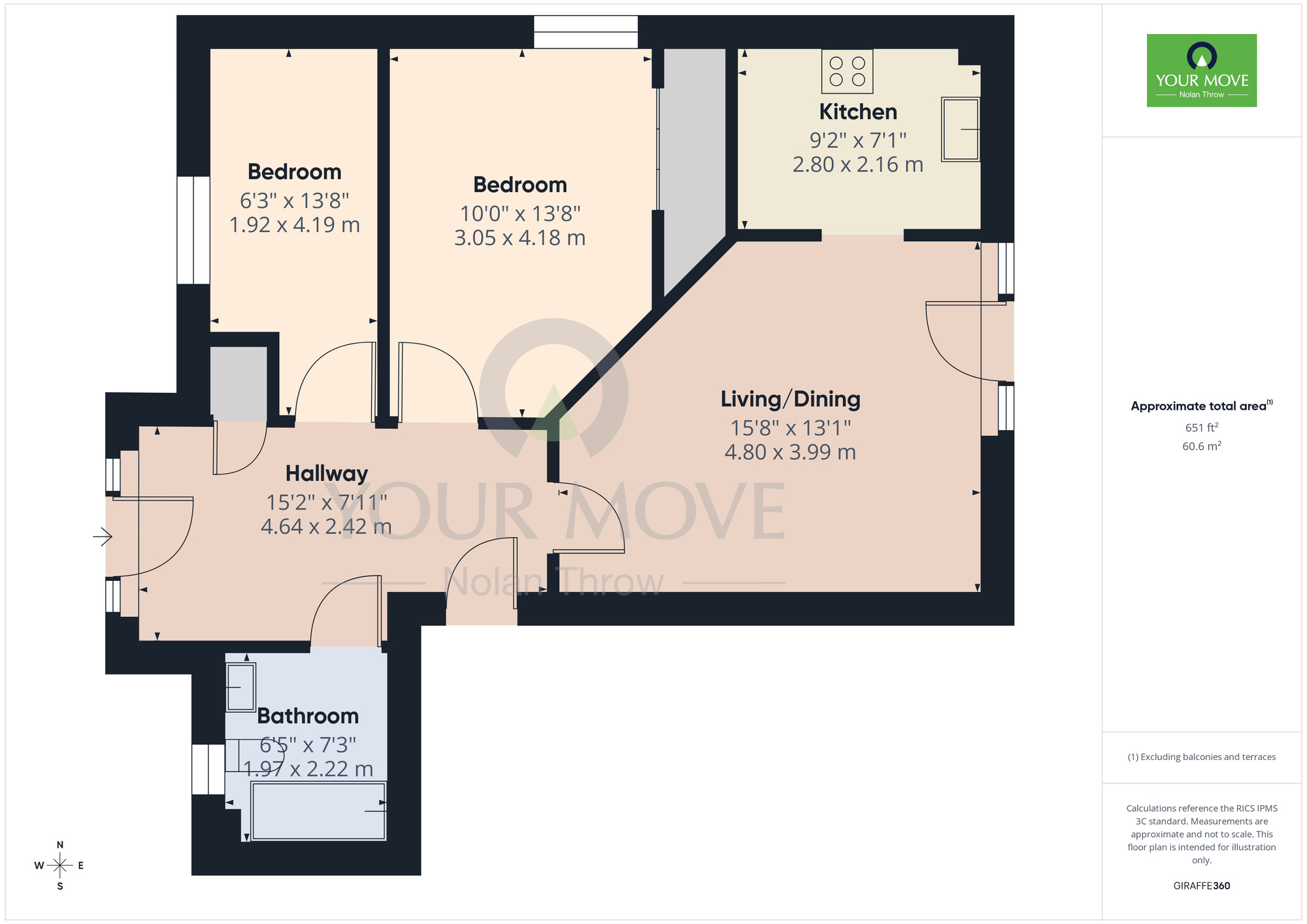Floorplan of 2 bedroom Flat to rent, Stimpson Avenue, Northampton, Northamptonshire, NN1