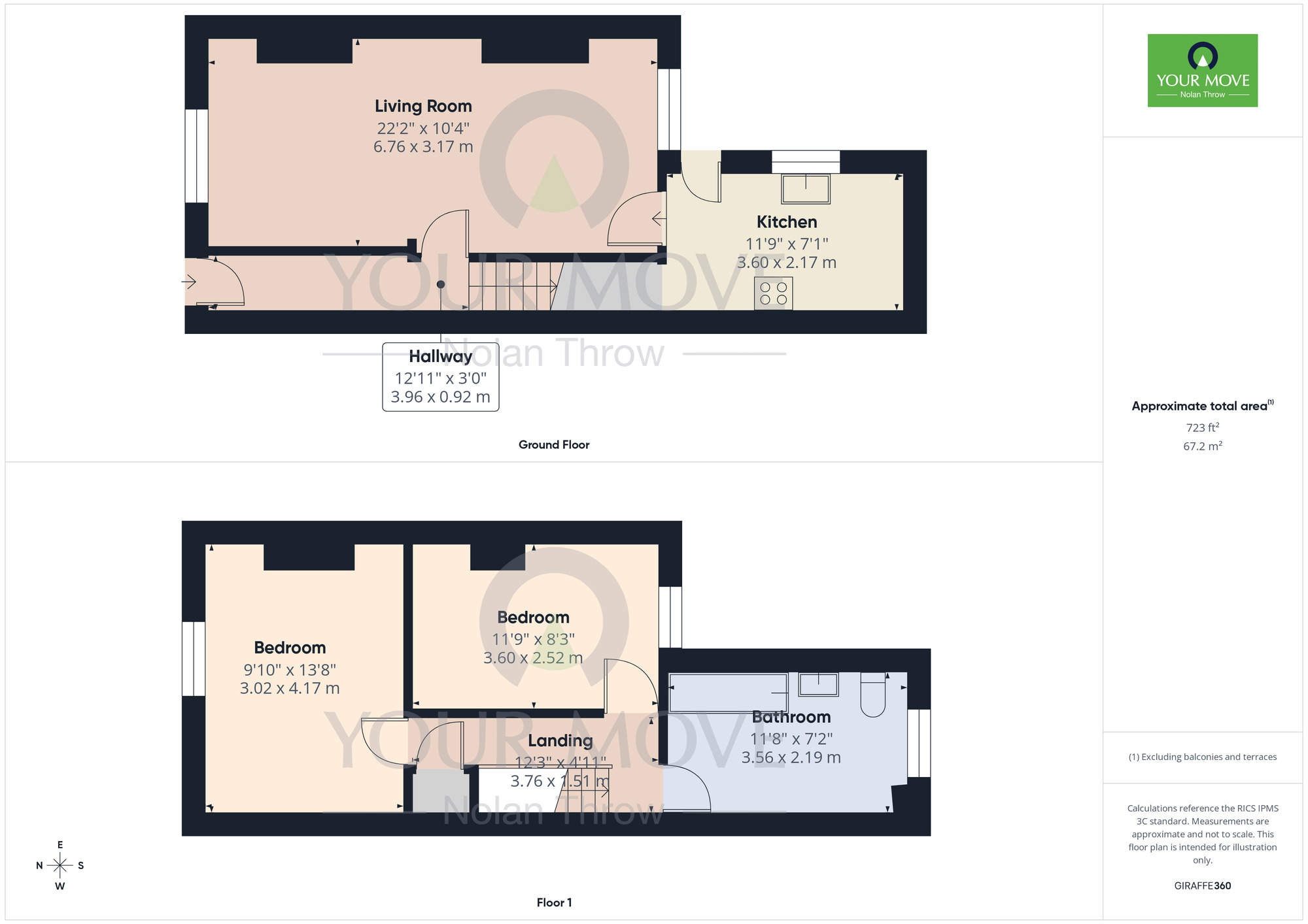 Floorplan of 2 bedroom Mid Terrace House for sale, Cloutsham Street, The Mounts, Northampton, NN1