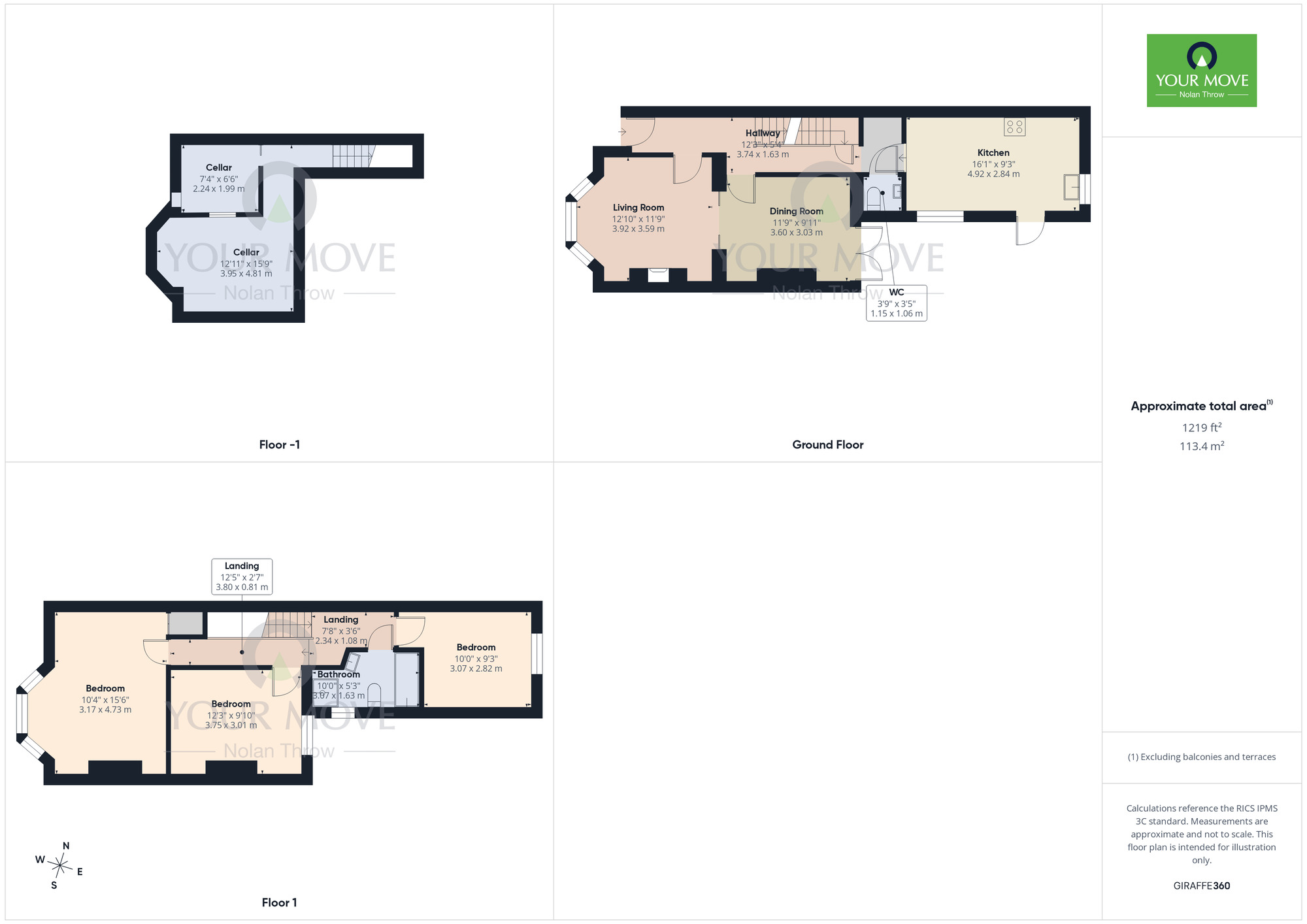 Floorplan of 3 bedroom Mid Terrace House for sale, Adams Avenue, Abington, Northampton, Northamptonshire, NN1