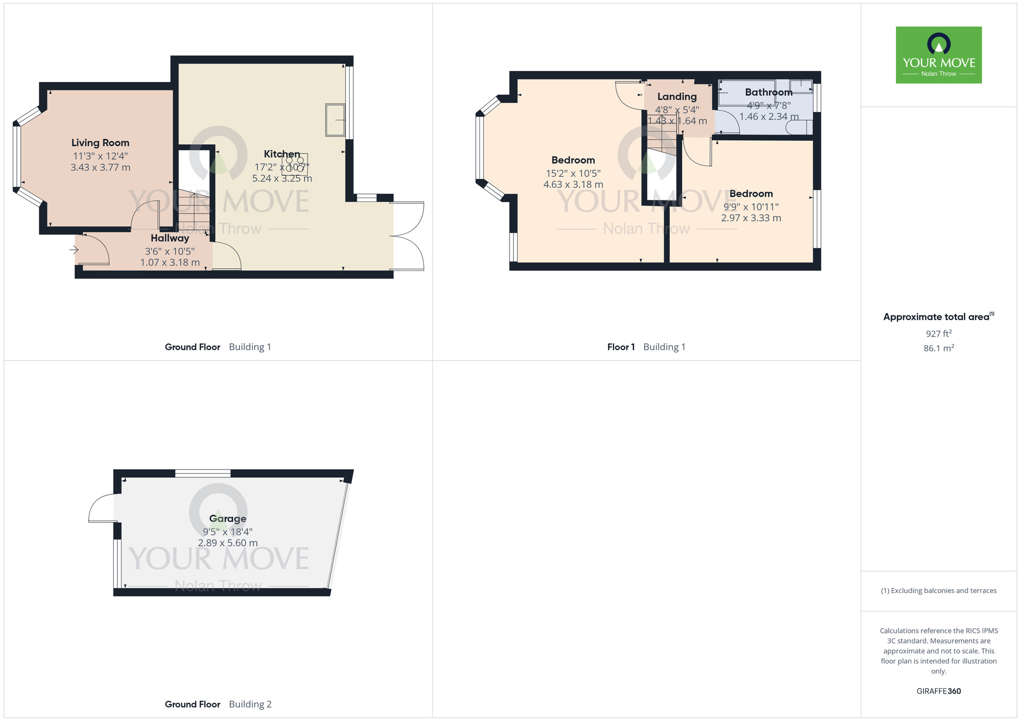 Floorplan of 2 bedroom Mid Terrace House for sale, Highlands Avenue, Northampton, Northamptonshire, NN3