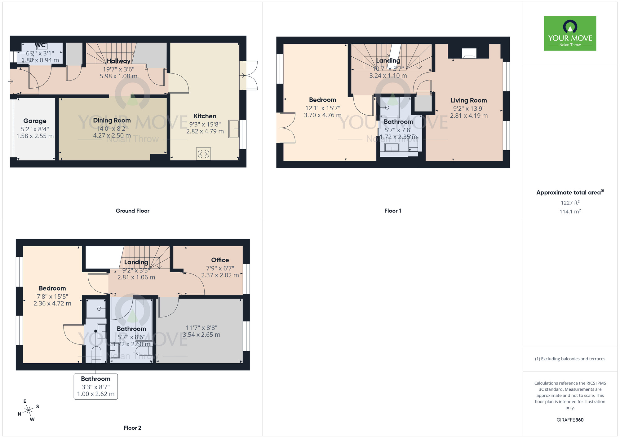 Floorplan of 4 bedroom End Terrace House for sale, Braunston Close, Northampton, Northamptonshire, NN4