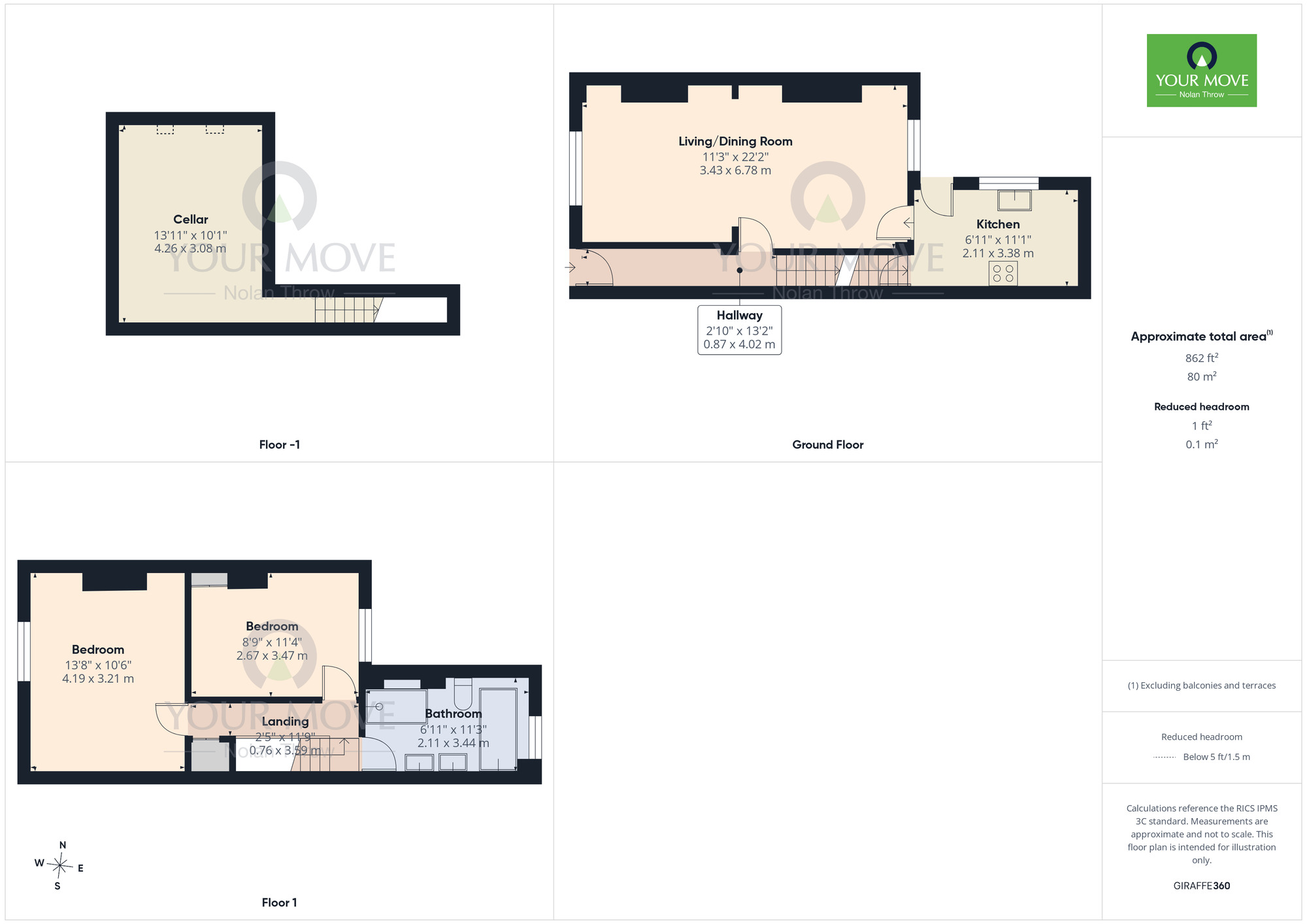 Floorplan of 2 bedroom Mid Terrace House for sale, Ethel Street, Abington, Northampton, NN1