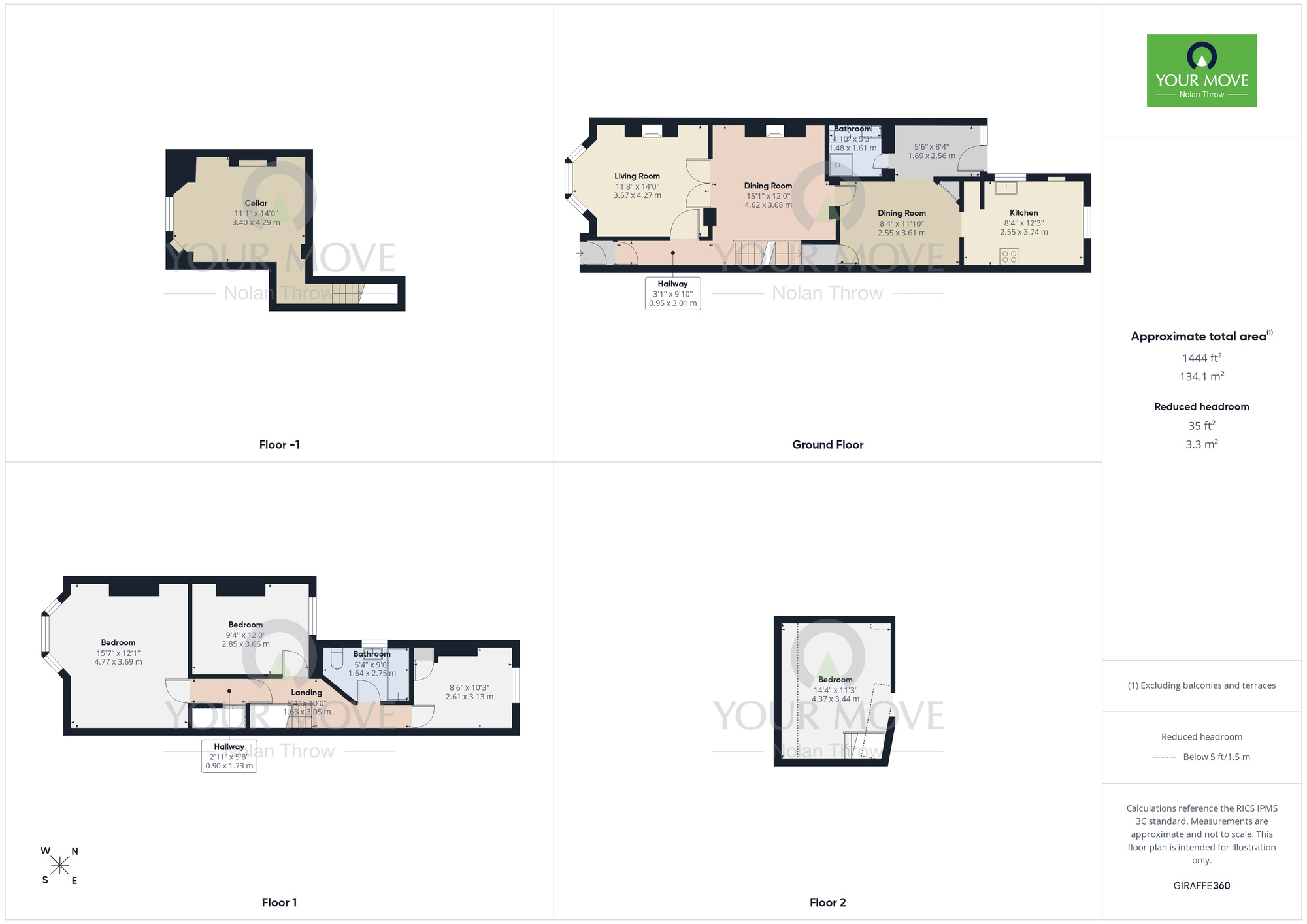 Floorplan of 3 bedroom Mid Terrace House for sale, Kingsley Road, Kingsley, Northampton, Northamptonshire, NN2