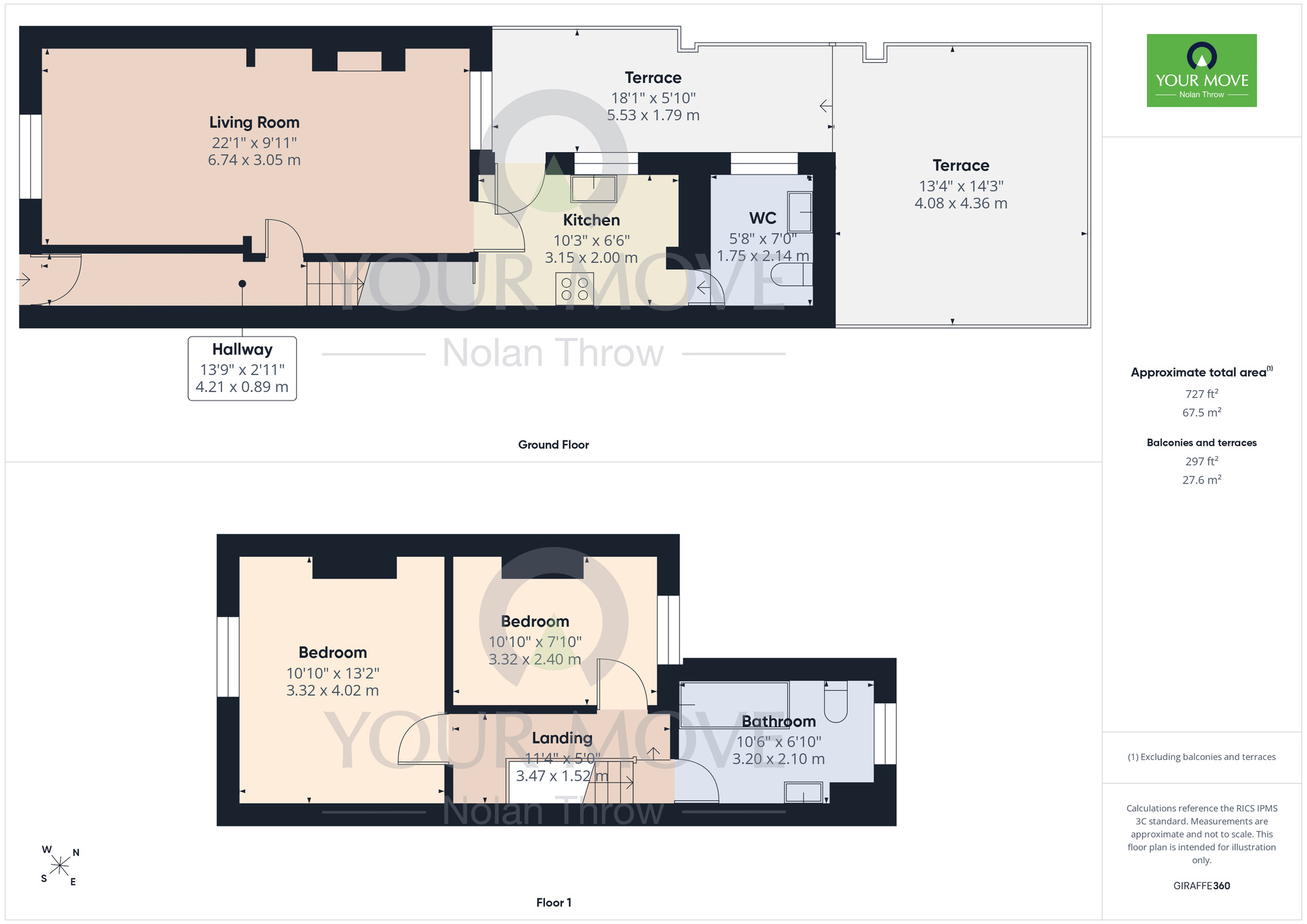 Floorplan of 2 bedroom Mid Terrace House for sale, Chaucer Street, Poets Corner, Northampton, NN2