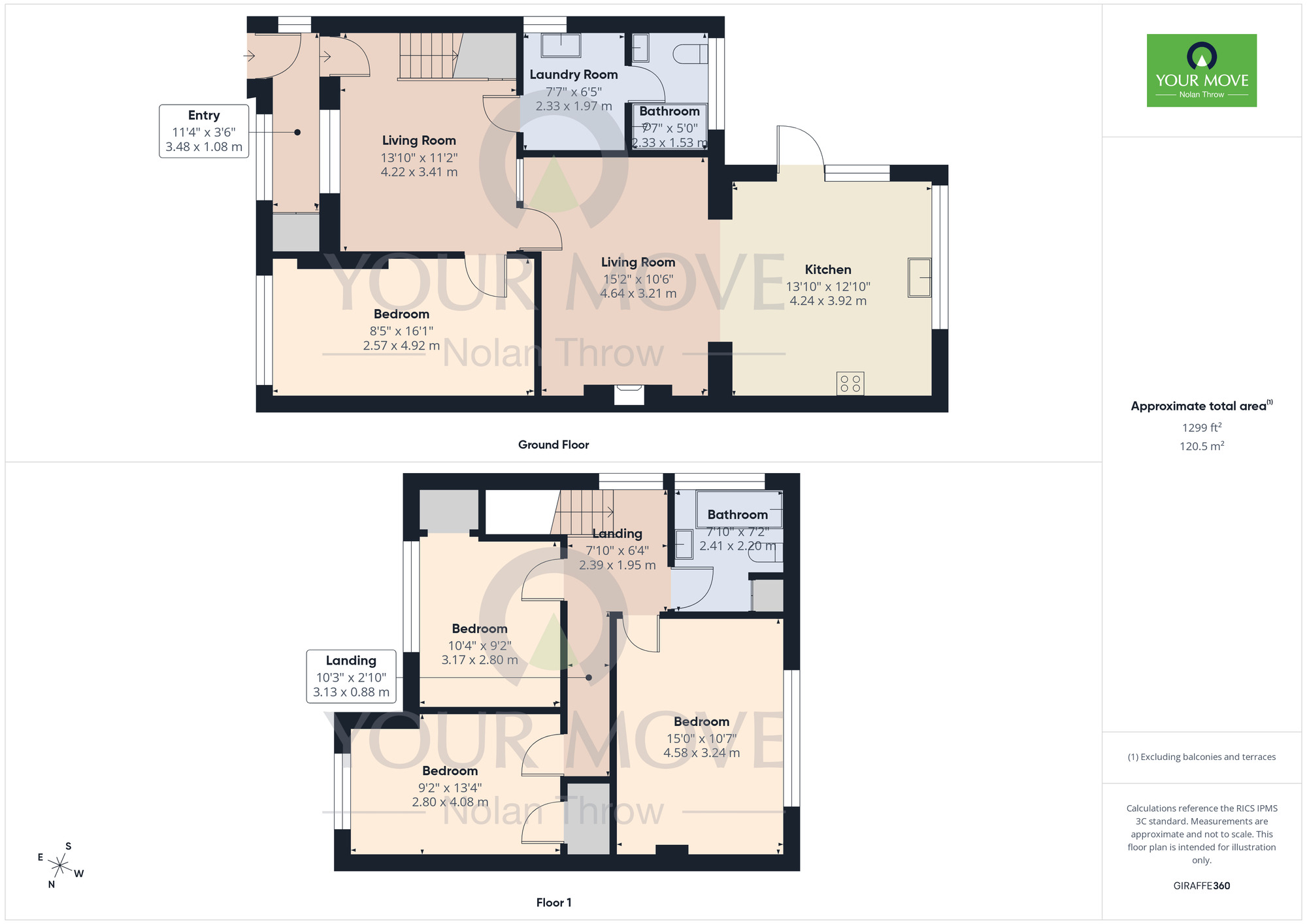 Floorplan of 4 bedroom Detached House for sale, St. Albans Road, Northampton, Northamptonshire, NN3