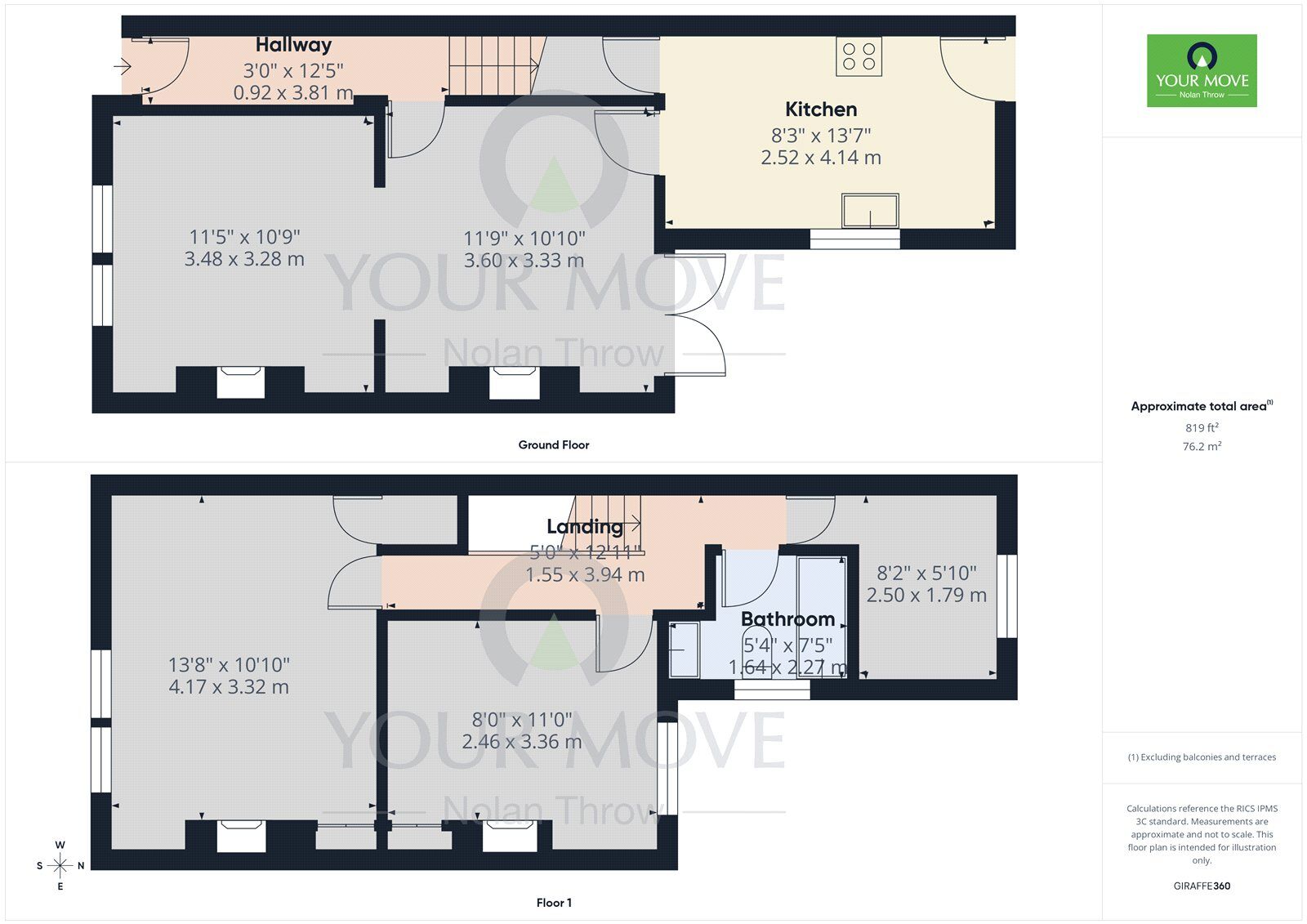 Floorplan of 2 bedroom Mid Terrace House to rent, Turner Street, Northampton, Northamptonshire, NN1