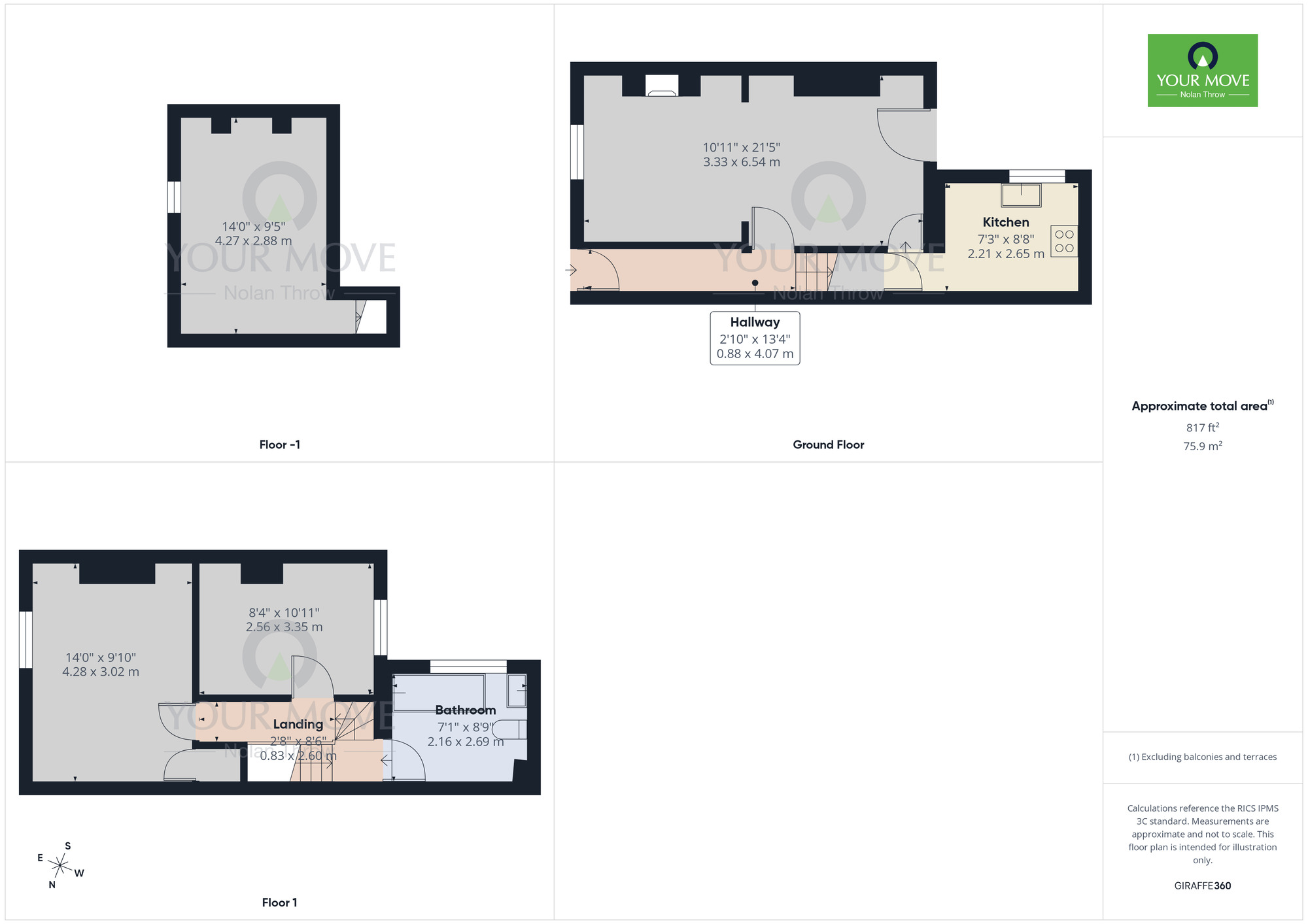 Floorplan of 2 bedroom Mid Terrace House to rent, Upper Thrift Street, Northampton, Northamptonshire, NN1