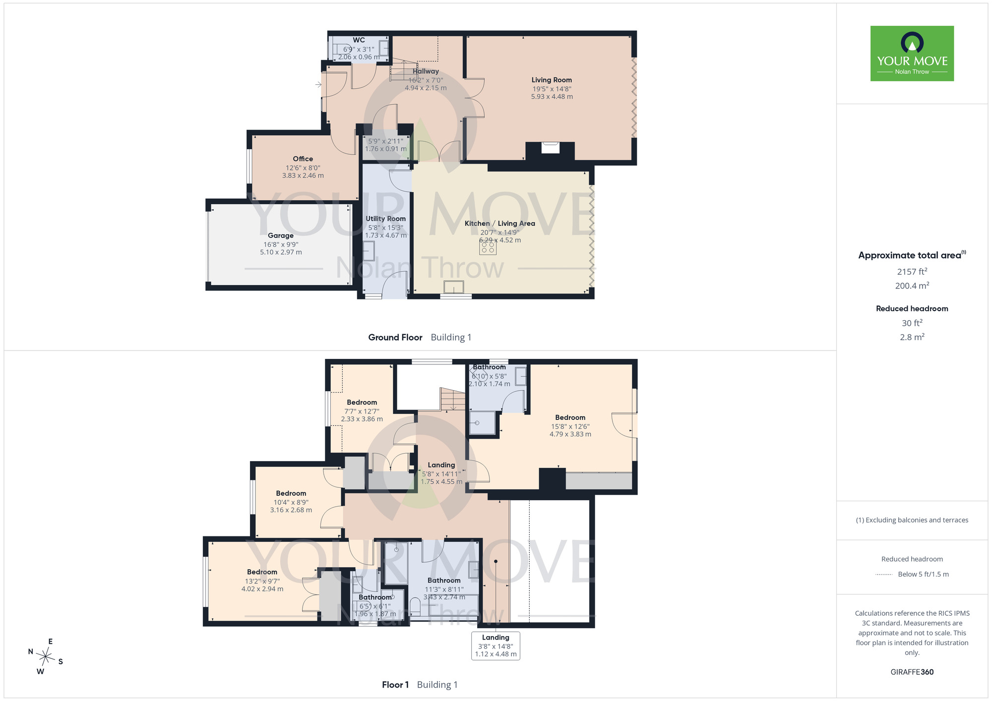 Floorplan of 4 bedroom Detached House to rent, Ridgeway, Weston Favell Village, Northamptonshire, NN3