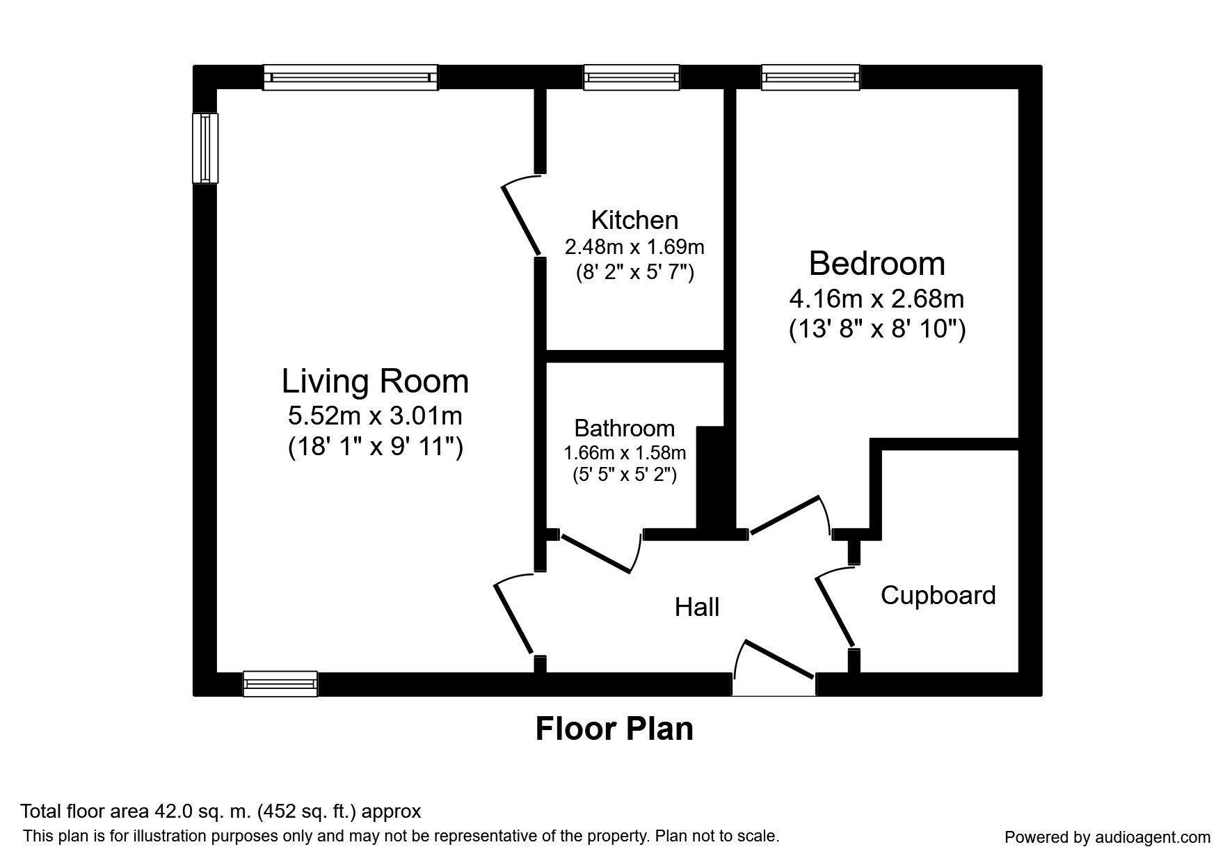 Floorplan of 1 bedroom Flat to rent, Weyhill Road, Andover, Hampshire, SP10