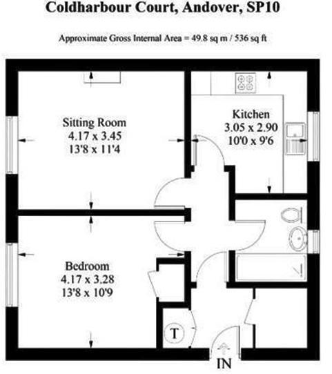 Floorplan of 1 bedroom  Flat for sale, Micheldever Road, Hampshire, SP10
