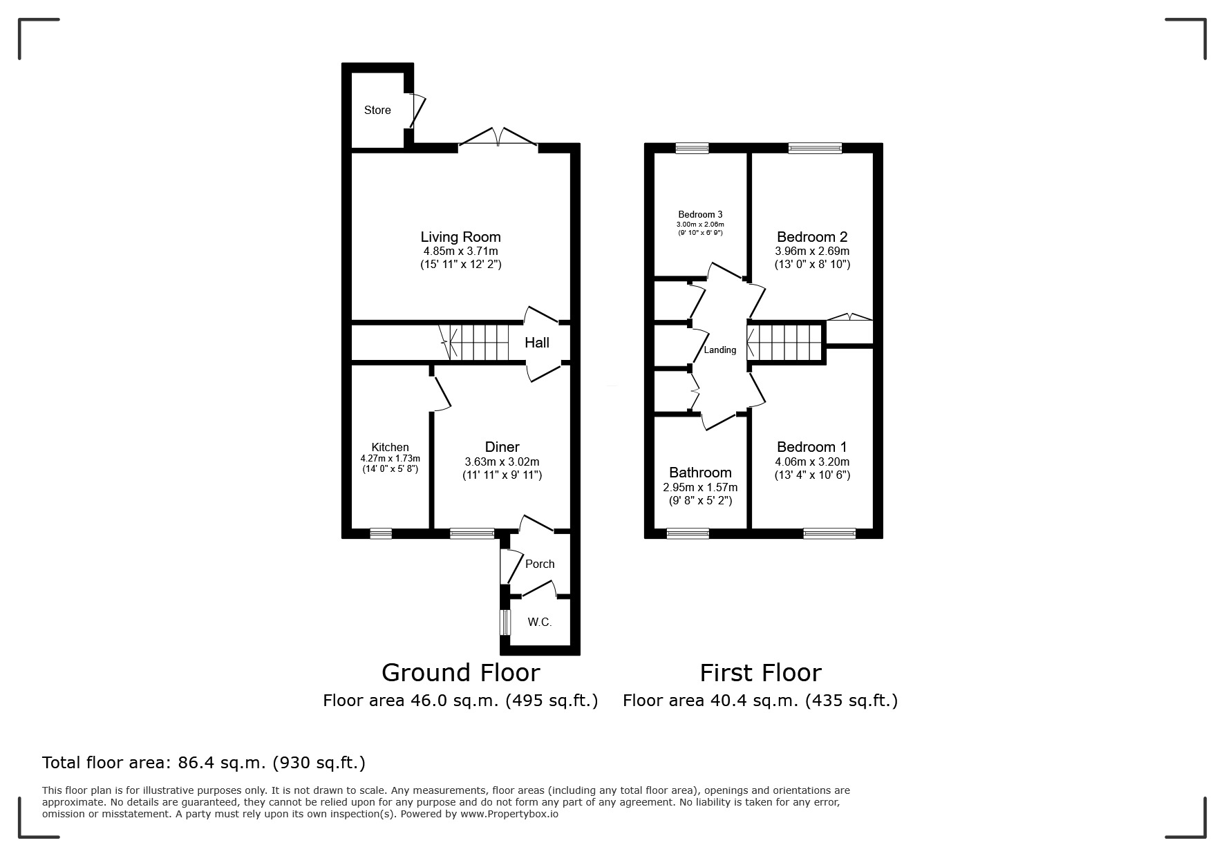 Floorplan of 3 bedroom Mid Terrace House for sale, Galahad Close, Andover, Hampshire, SP10
