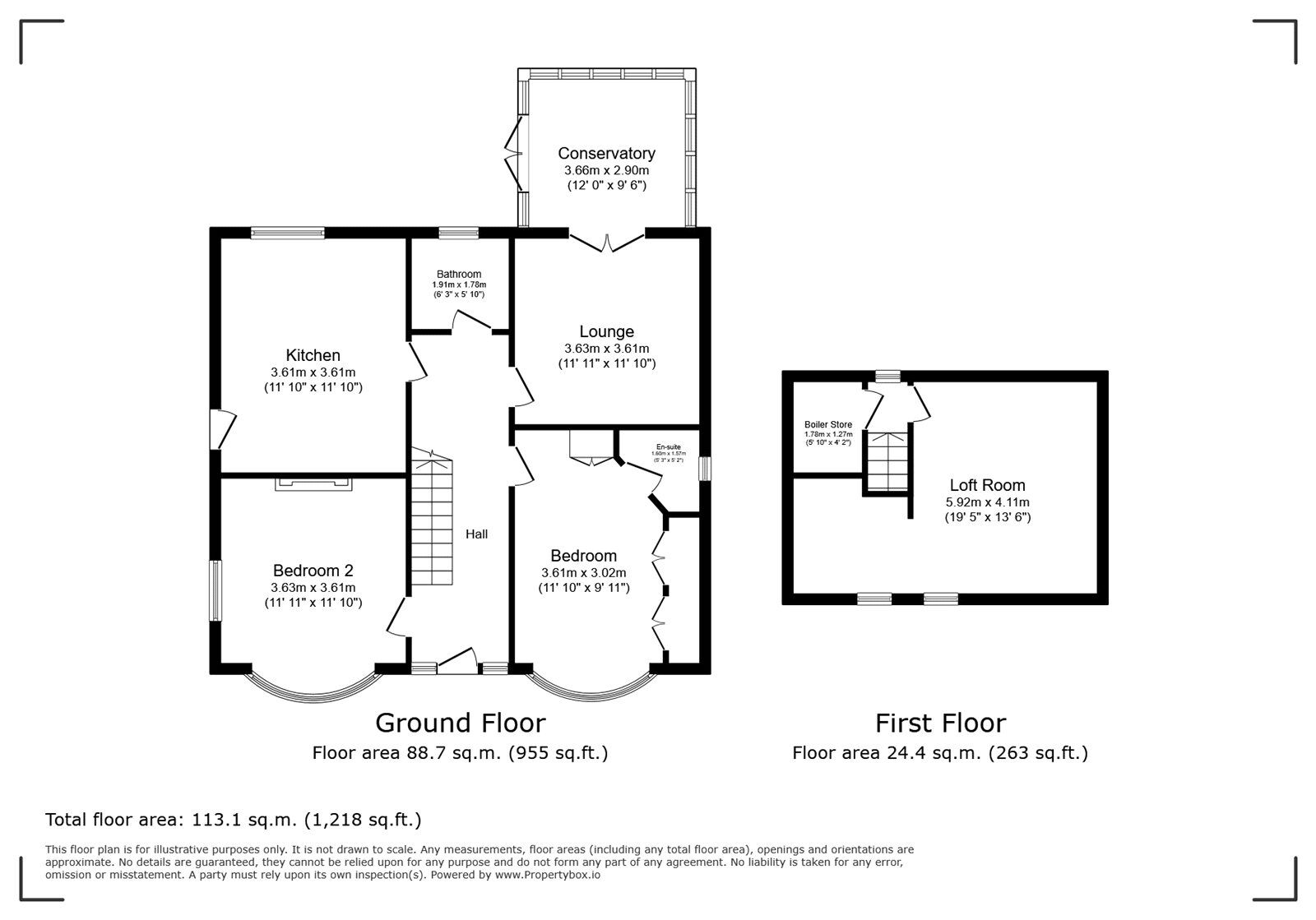 Floorplan of 2 bedroom Detached Bungalow for sale, Wyndham Road, Andover, Hampshire, SP10