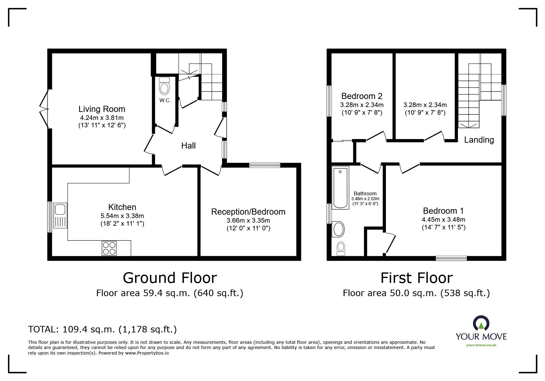Floorplan of 3 bedroom Detached House for sale, Evingar Road, Whitchurch, Hampshire, RG28