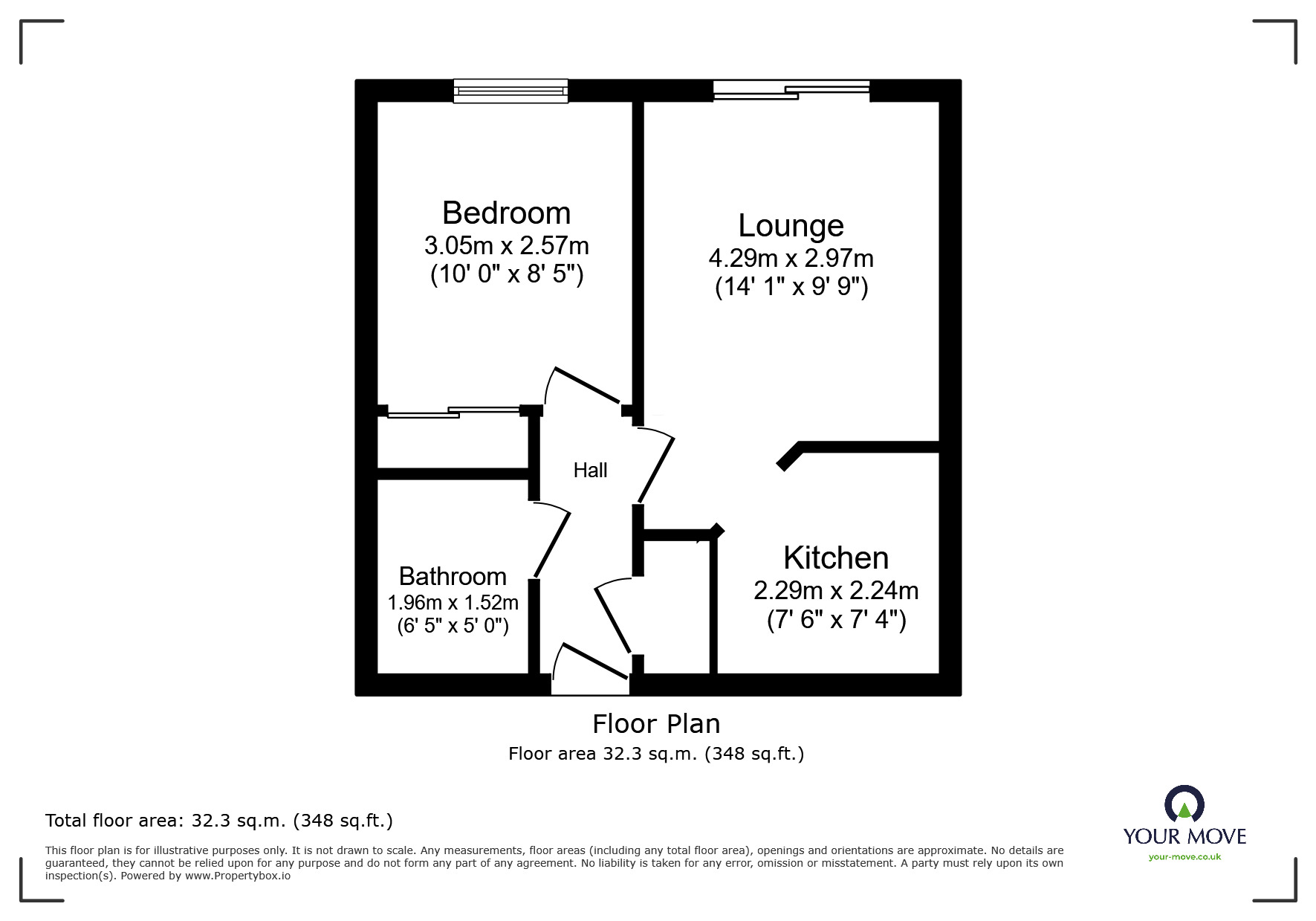 Floorplan of 1 bedroom  Flat for sale, Woodlands Way, Andover, Hampshire, SP10