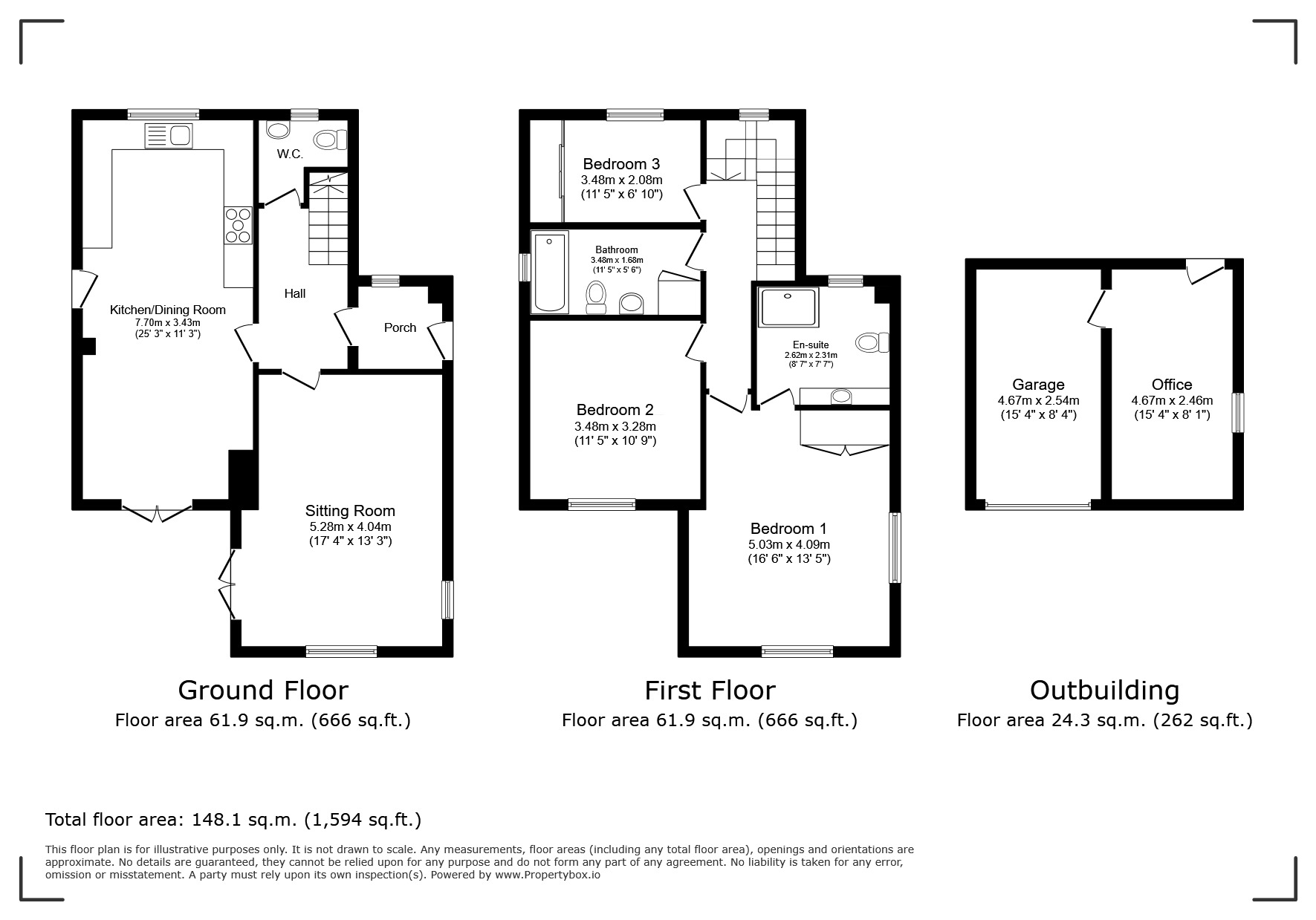 Floorplan of 3 bedroom Detached House for sale, Applegate, St. Mary Bourne, Hampshire, SP11