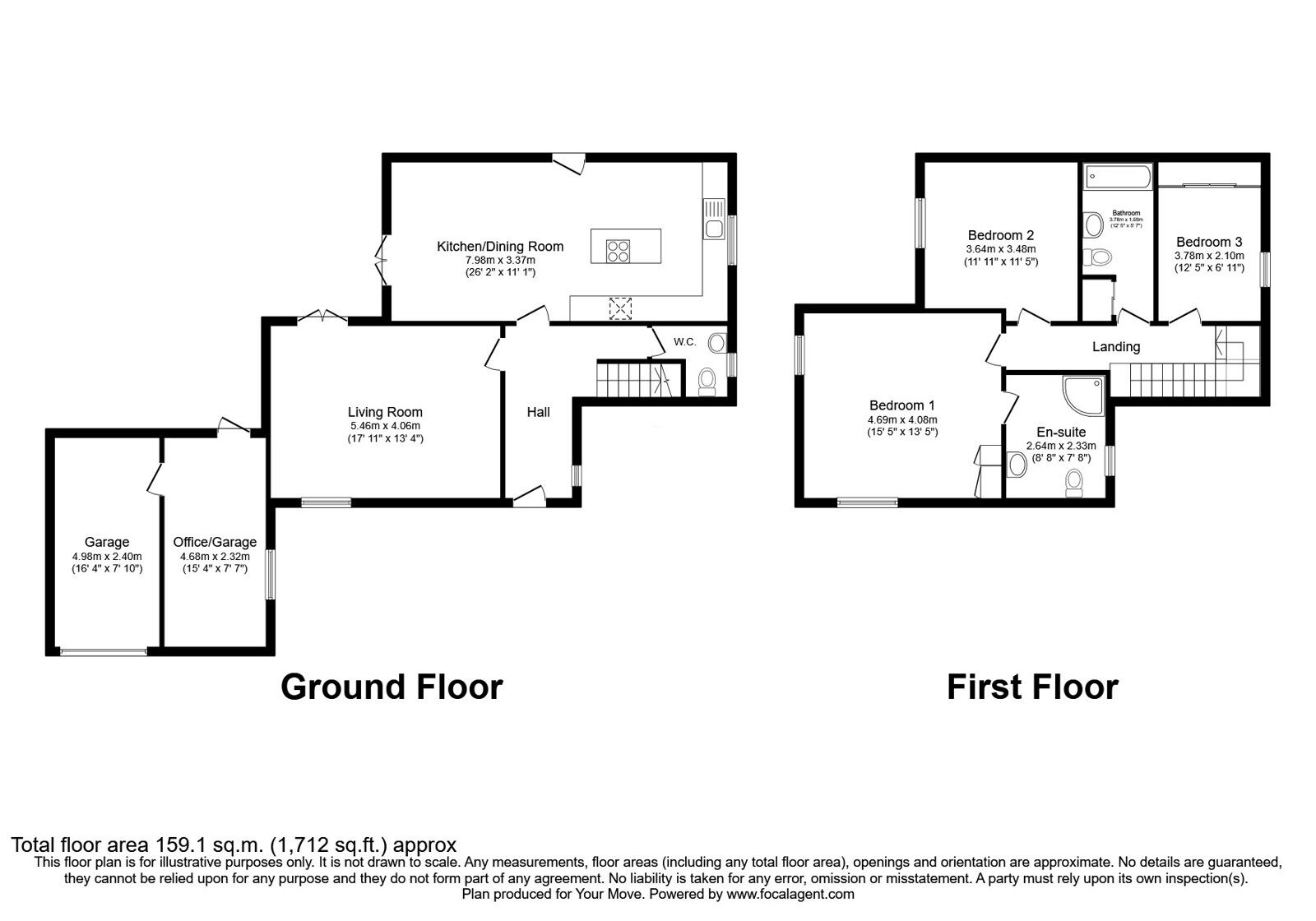 Floorplan of 3 bedroom Detached House for sale, Applegate, St. Mary Bourne, Hampshire, SP11