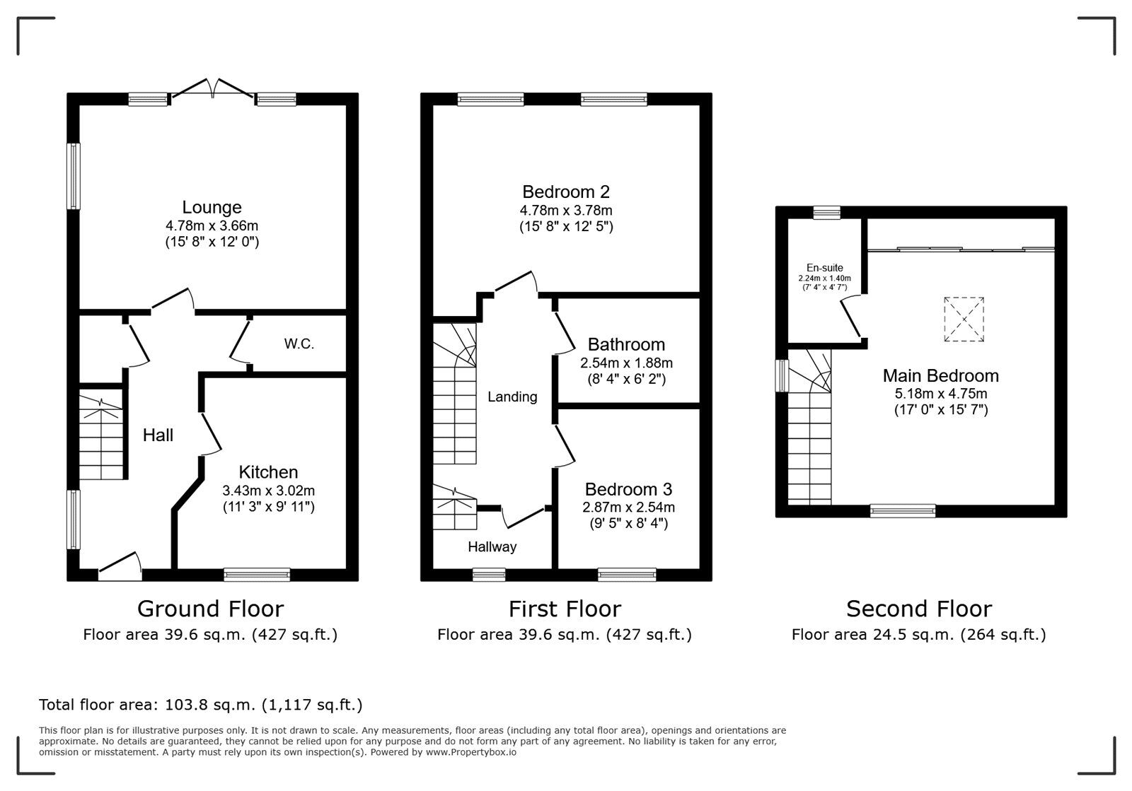 Floorplan of 3 bedroom Semi Detached House for sale, Hawthorn Avenue, Andover, Hampshire, SP11
