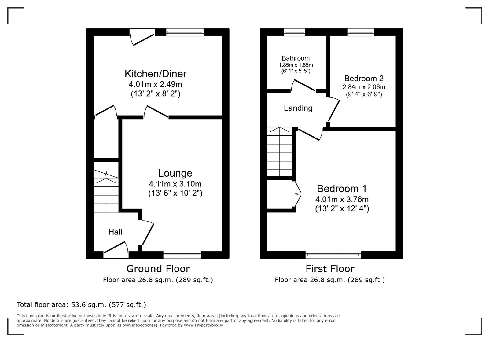 Floorplan of 2 bedroom Mid Terrace House for sale, Calleva Close, Basingstoke, Hampshire, RG22
