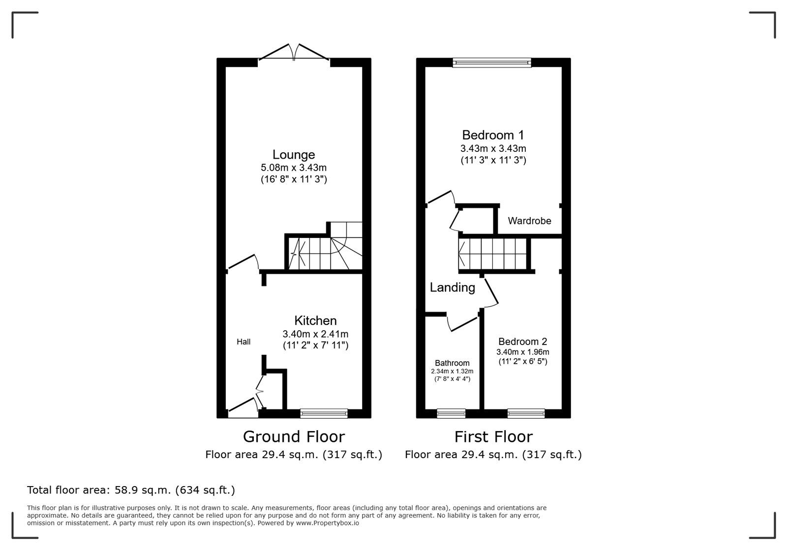 Floorplan of 2 bedroom Mid Terrace House for sale, Dances Close, Andover, Hampshire, SP10