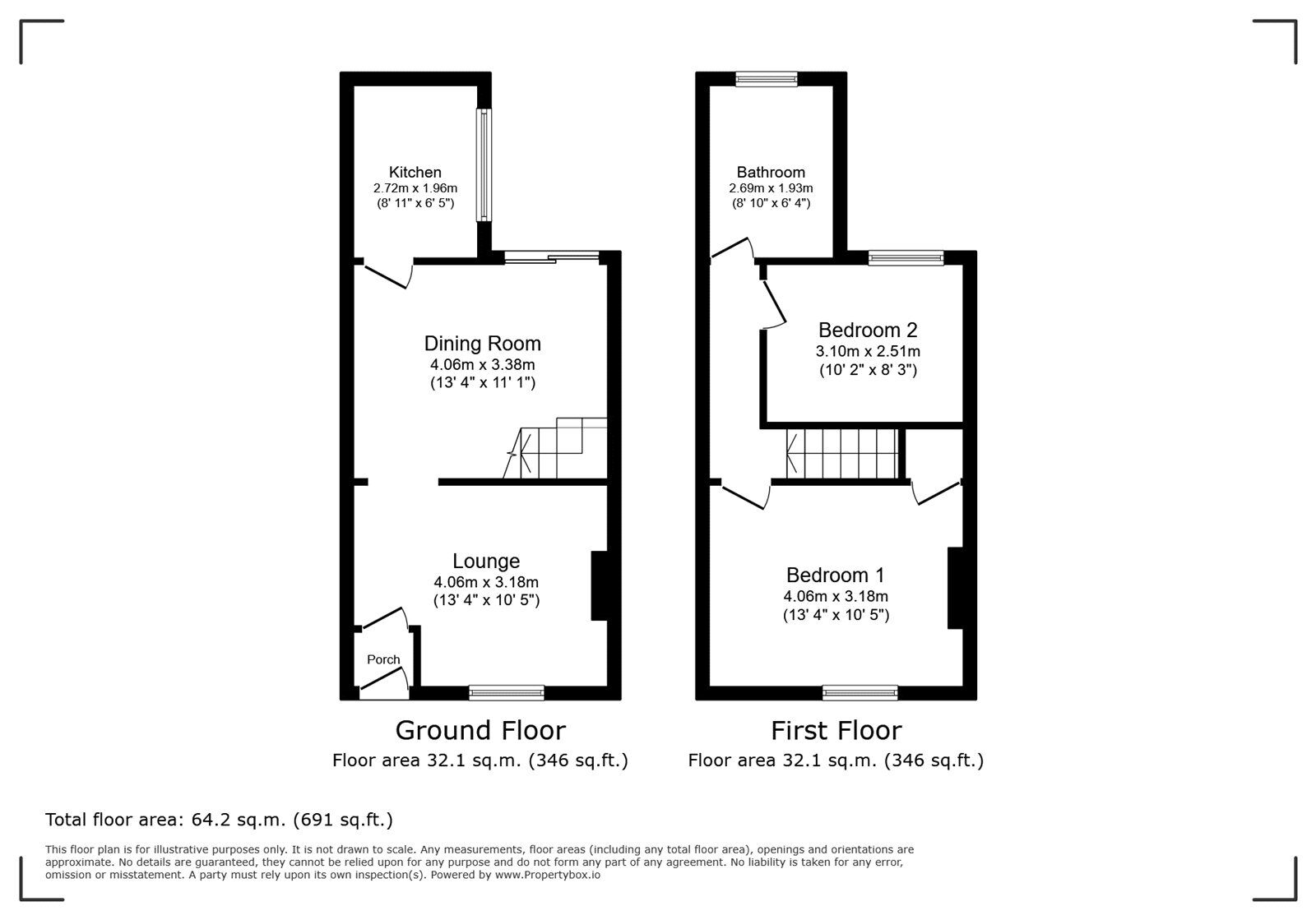 Floorplan of 2 bedroom Mid Terrace House for sale, South Street, Andover, Hampshire, SP10