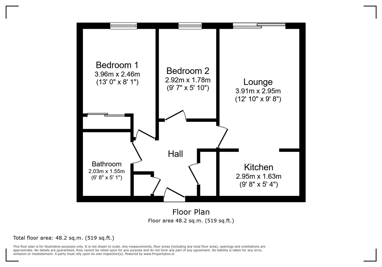 Floorplan of 2 bedroom  Flat for sale, Woodlands Way, Andover, Hampshire, SP10