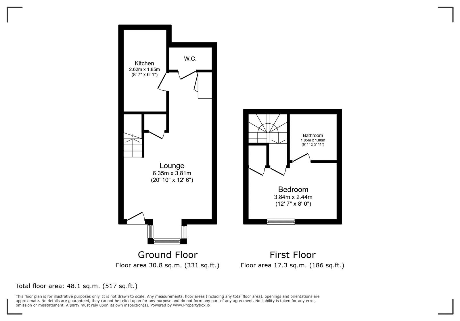 Floorplan of 1 bedroom Mid Terrace House for sale, Briarscroft, Andover, Hampshire, SP10
