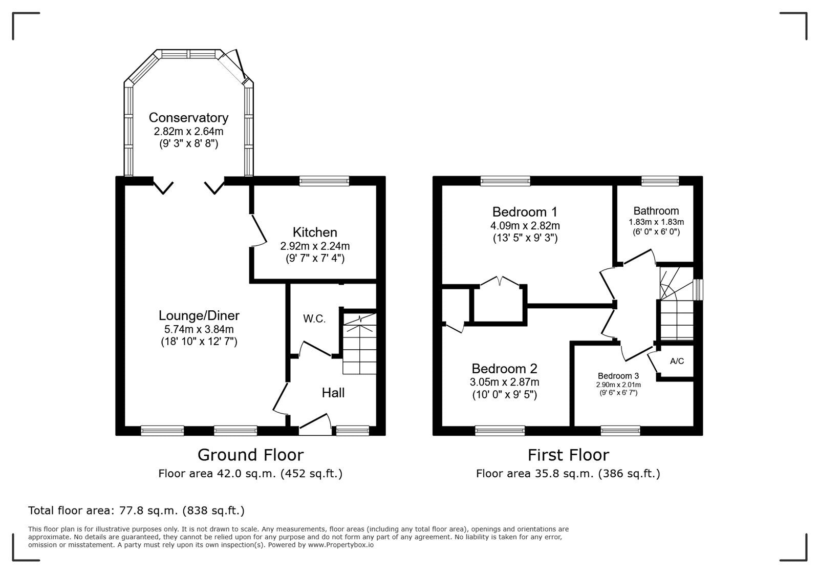 Floorplan of 3 bedroom End Terrace House for sale, Watson Acre, Andover, Hampshire, SP10