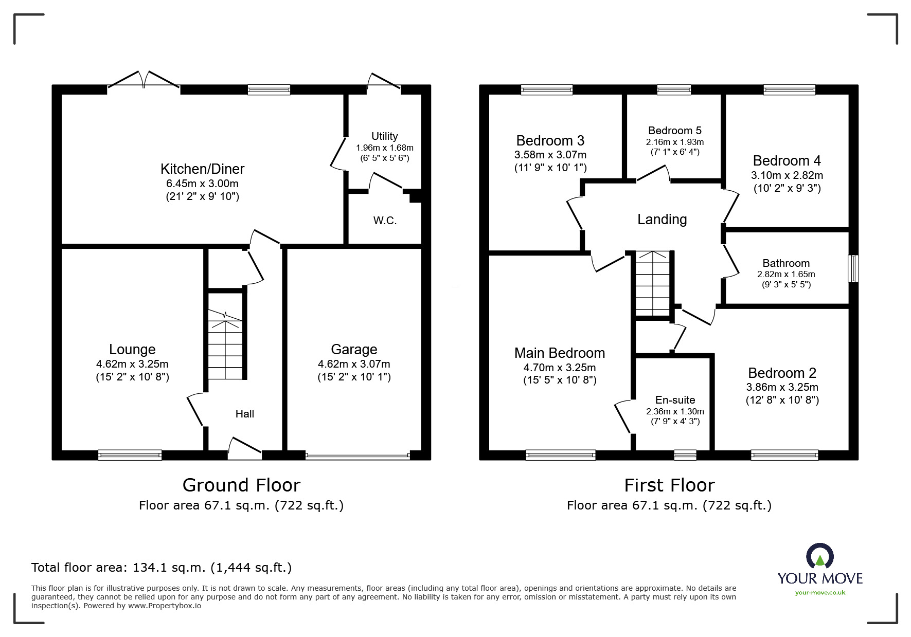 Floorplan of 5 bedroom Detached House for sale, Saddle Way, Andover, Hampshire, SP11