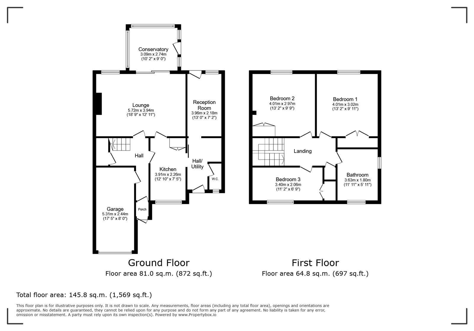 Floorplan of 3 bedroom Semi Detached House for sale, Chawton Close, Winchester, Hampshire, SO22