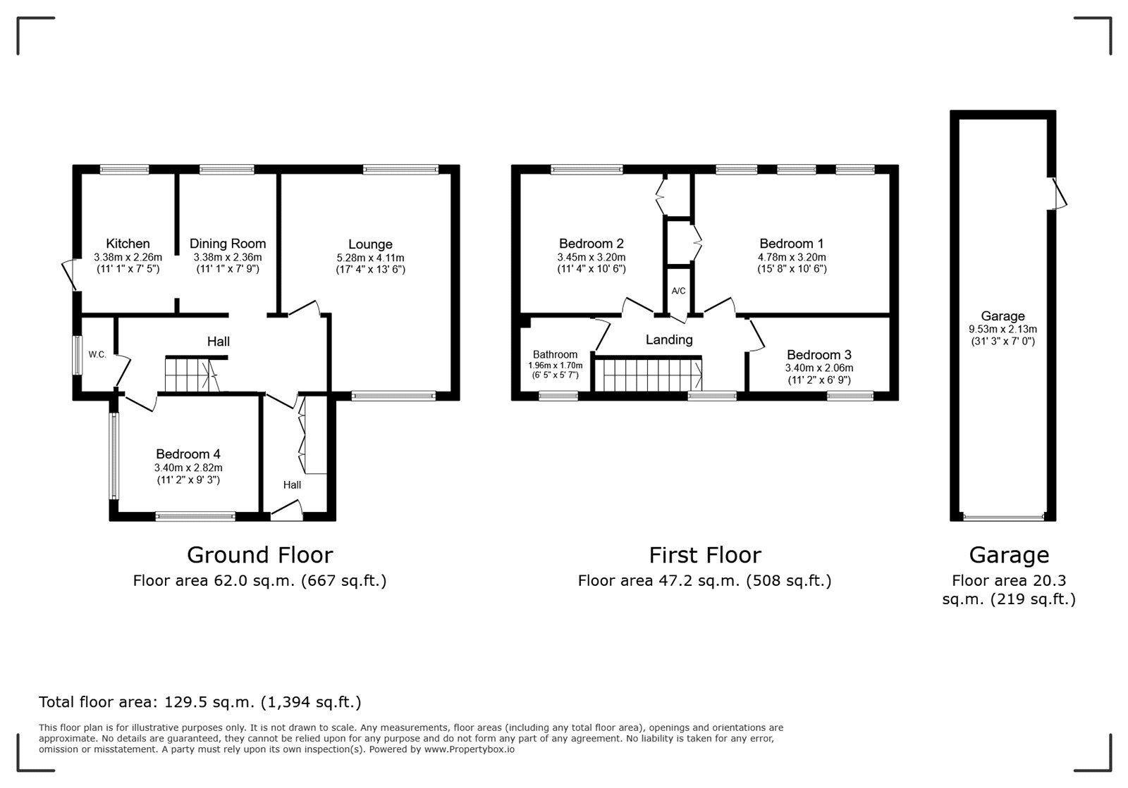 Floorplan of 4 bedroom Detached House for sale, Newcomb Close, Andover, Hampshire, SP10
