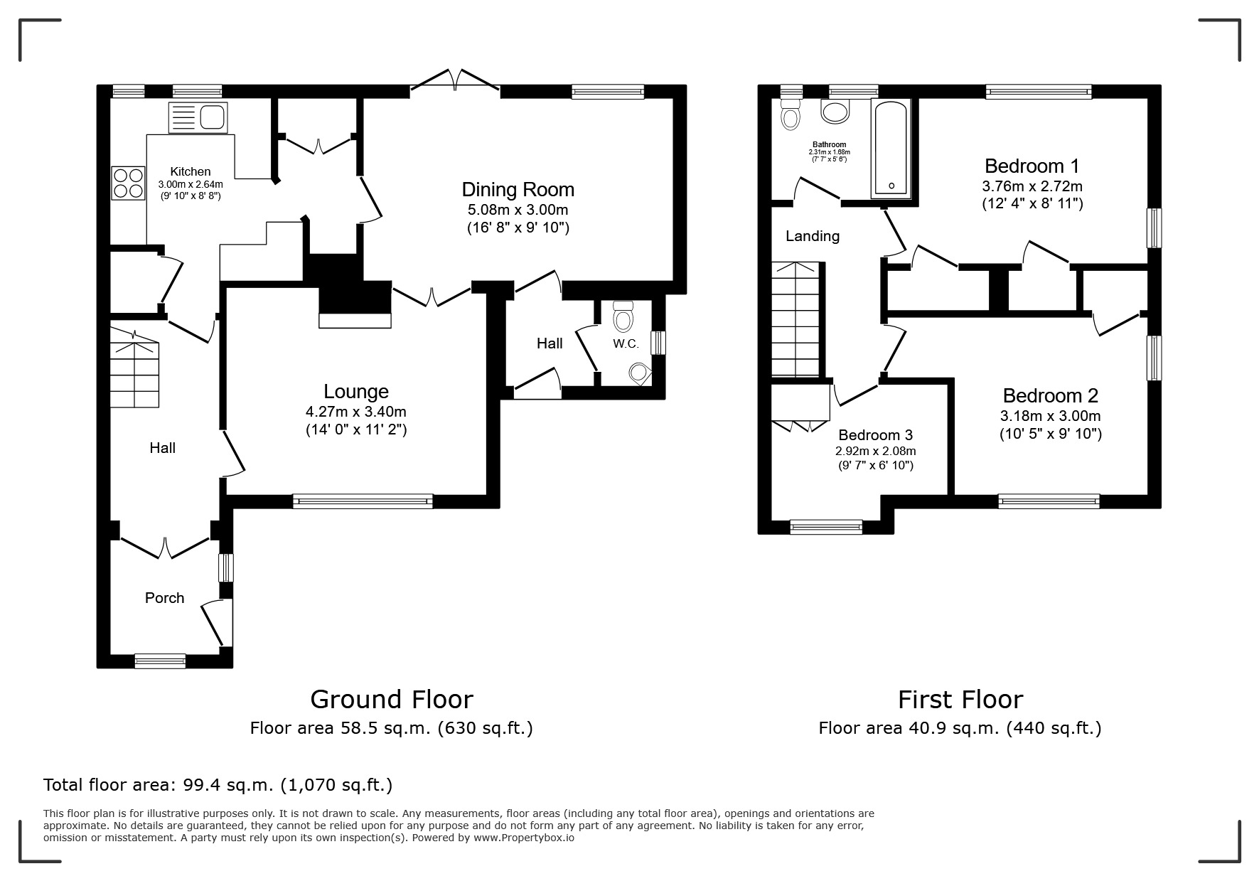 Floorplan of 3 bedroom Semi Detached House for sale, Charlton Road, Andover, Hampshire, SP10