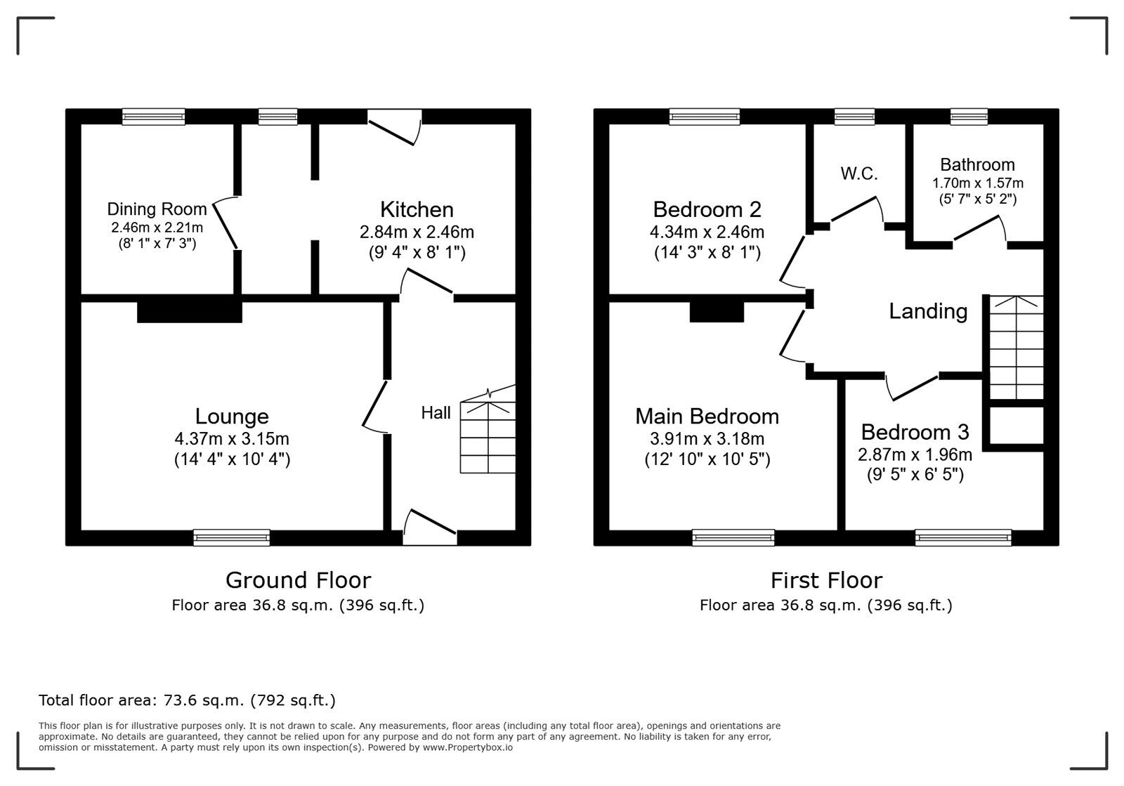 Floorplan of 3 bedroom Mid Terrace House for sale, Denison Rise, Salisbury, Wiltshire, SP1