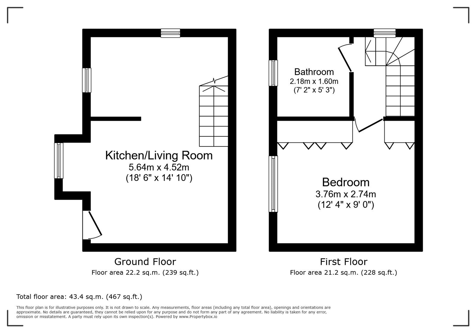 Floorplan of 1 bedroom Mid Terrace House for sale, Hartley Meadows, Whitchurch, Hampshire, RG28