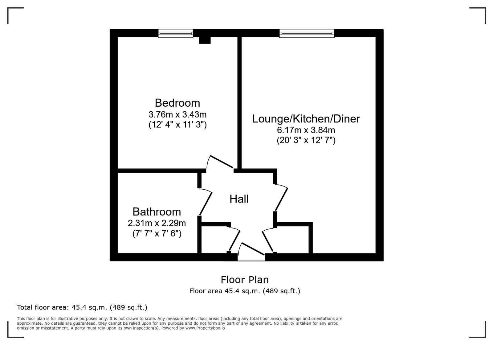 Floorplan of 1 bedroom Flat for sale, Alencon Link, Basingstoke, Hampshire, RG21