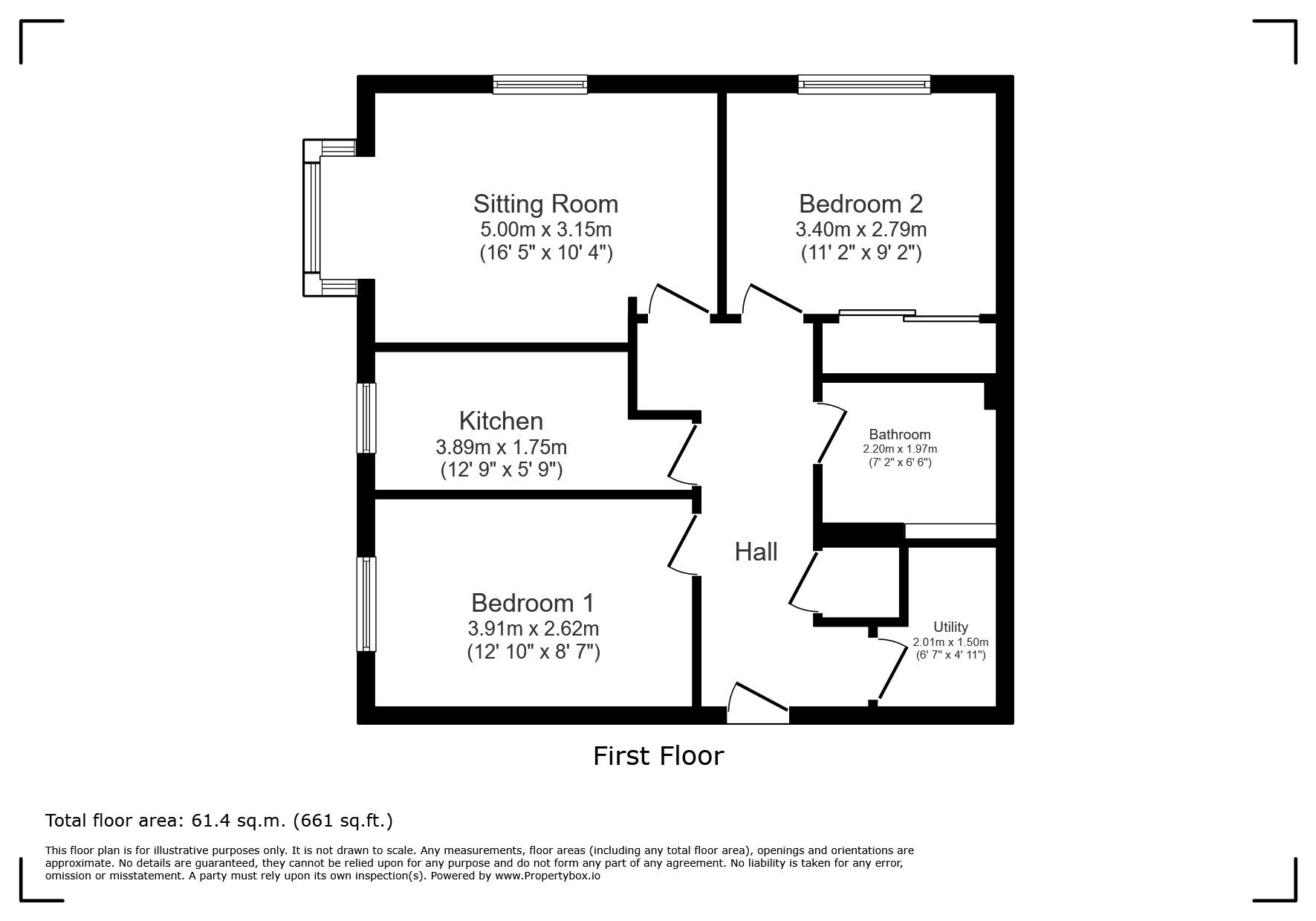 Floorplan of 2 bedroom Flat for sale, Charlton Road, Andover, Hampshire, SP10