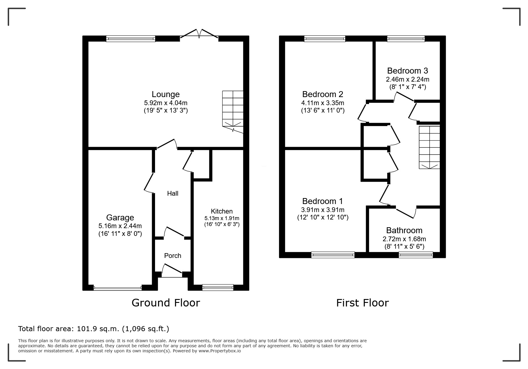 Floorplan of 3 bedroom Semi Detached House for sale, Ravel Close, Basingstoke, Hampshire, RG22