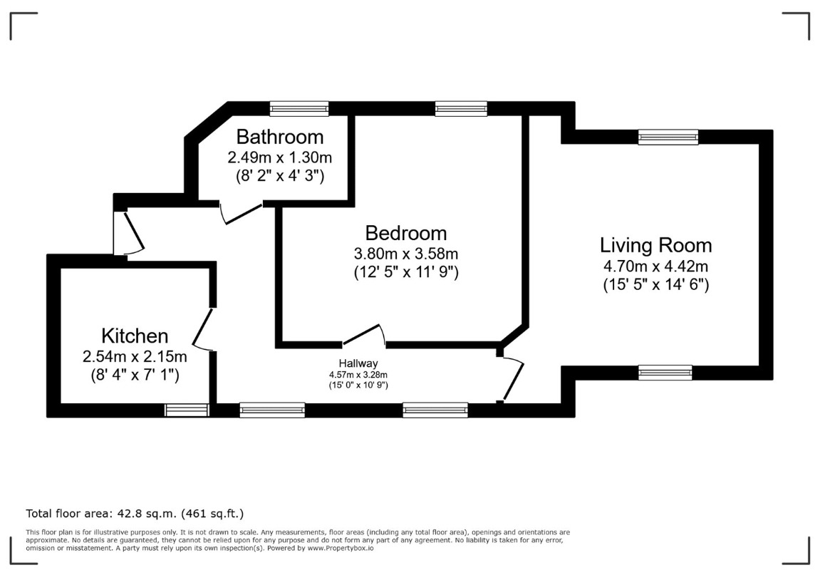 Floorplan of 1 bedroom Flat to rent, Junction Road, Andover, Hampshire, SP10