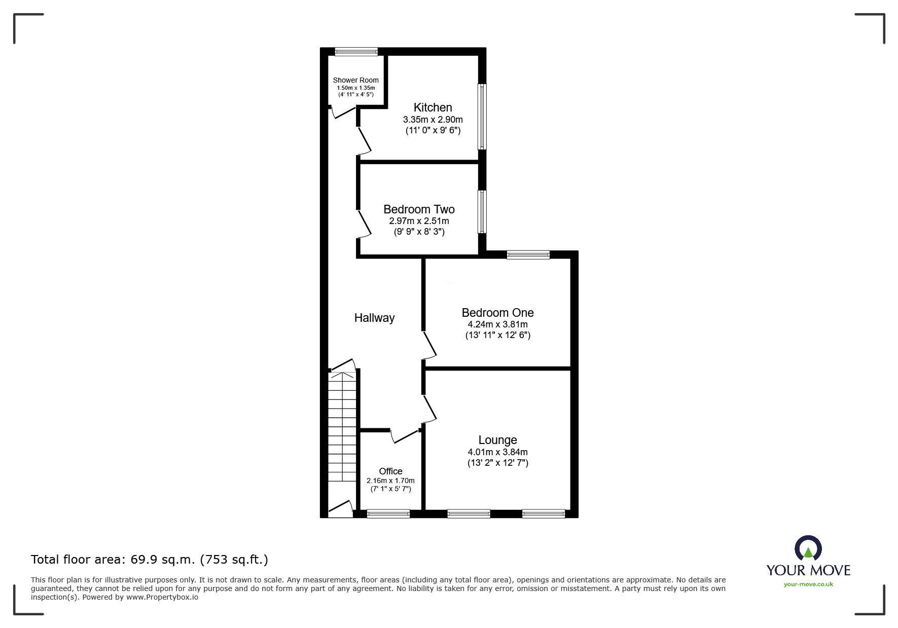 Floorplan of 2 bedroom Flat to rent, Beaver Road, Ashford, Kent, TN23